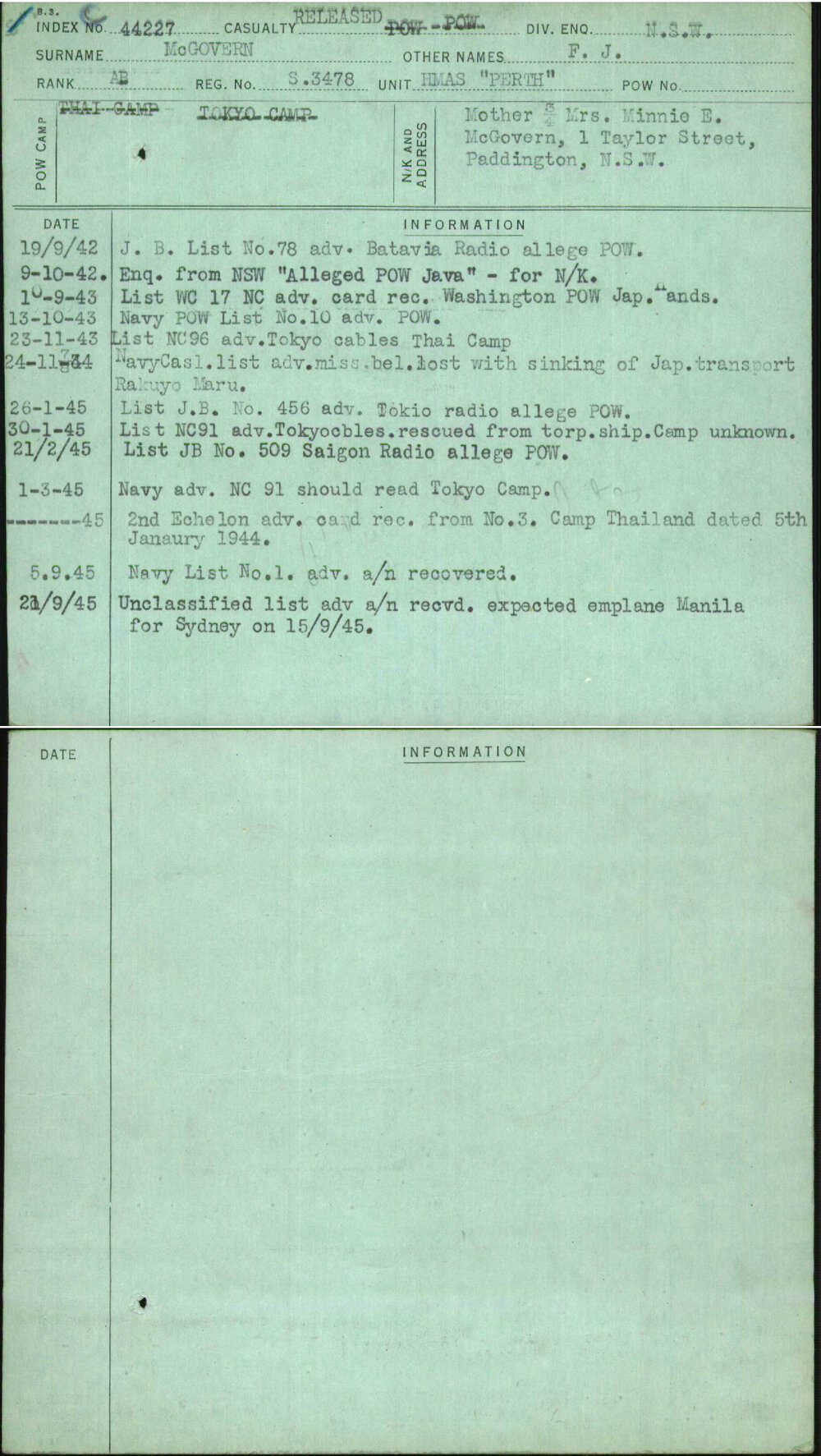 Mcgovern, F J, S3478