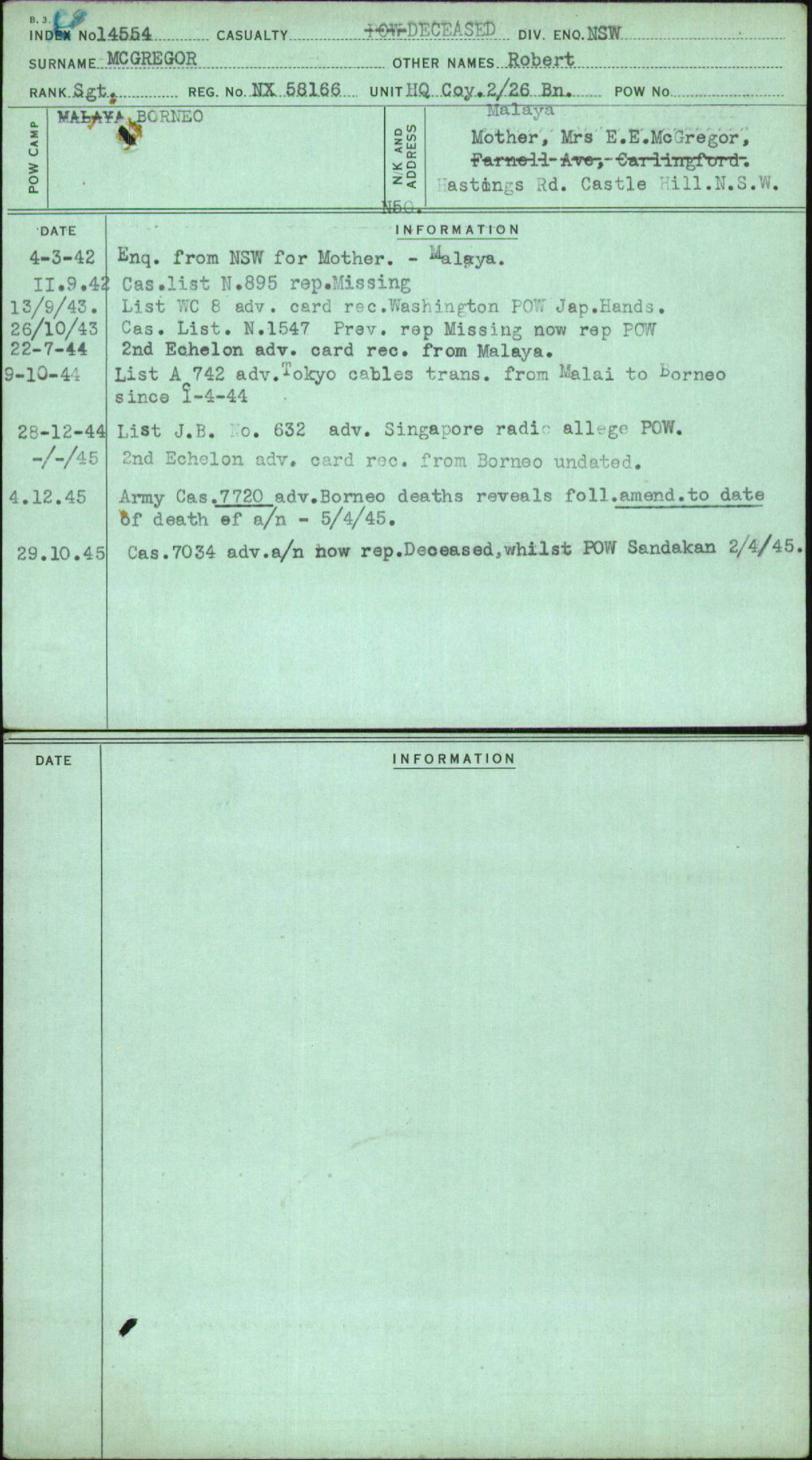 Mcgregor, Robert, NX58166