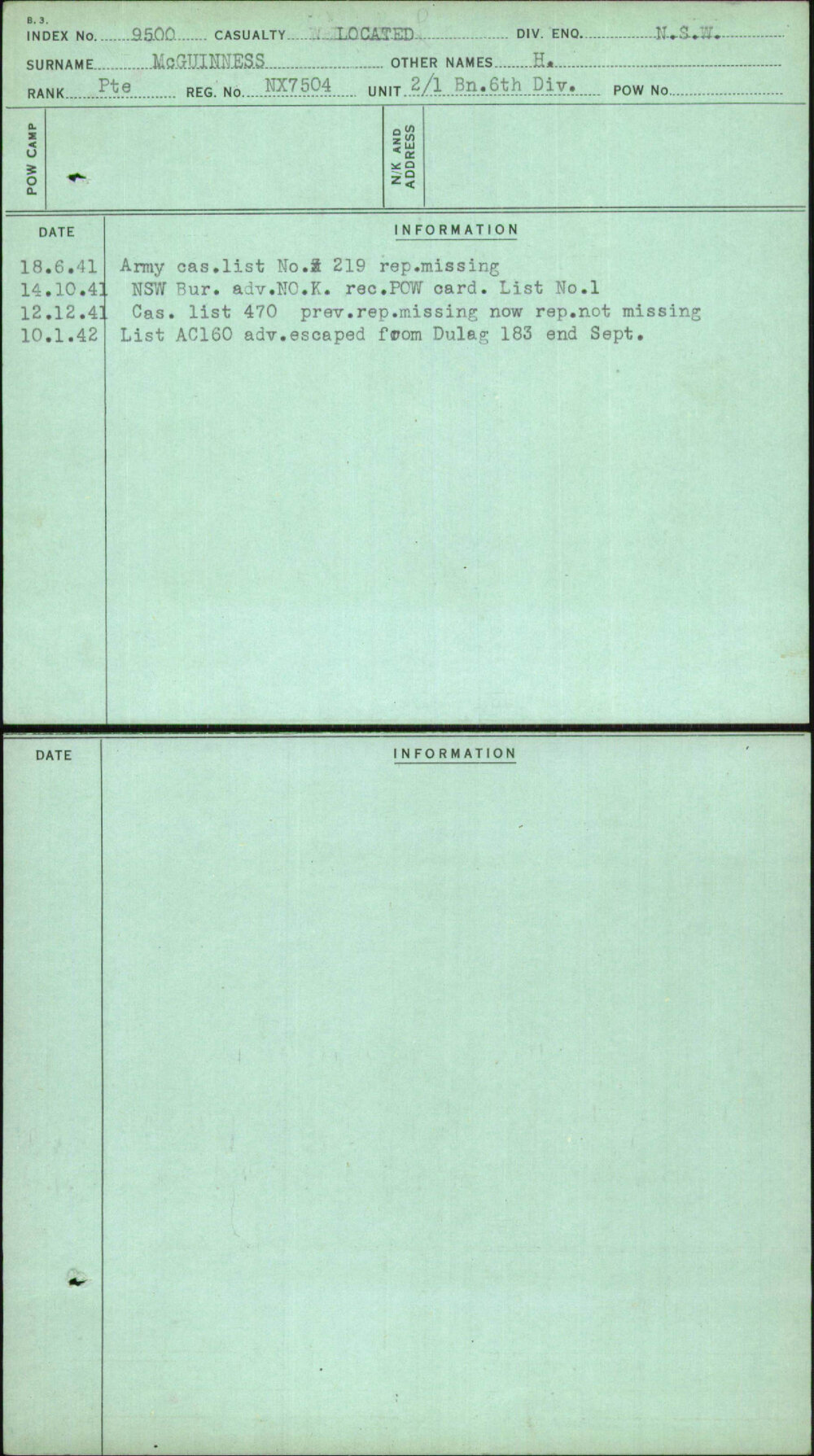 Mcguinness, H, NX7504