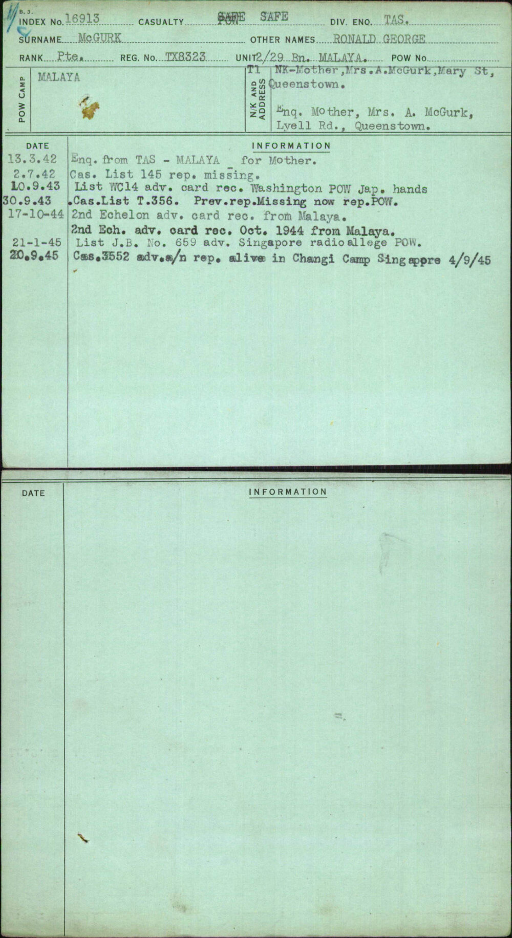 Mcgurk, Ronald George, TX8323