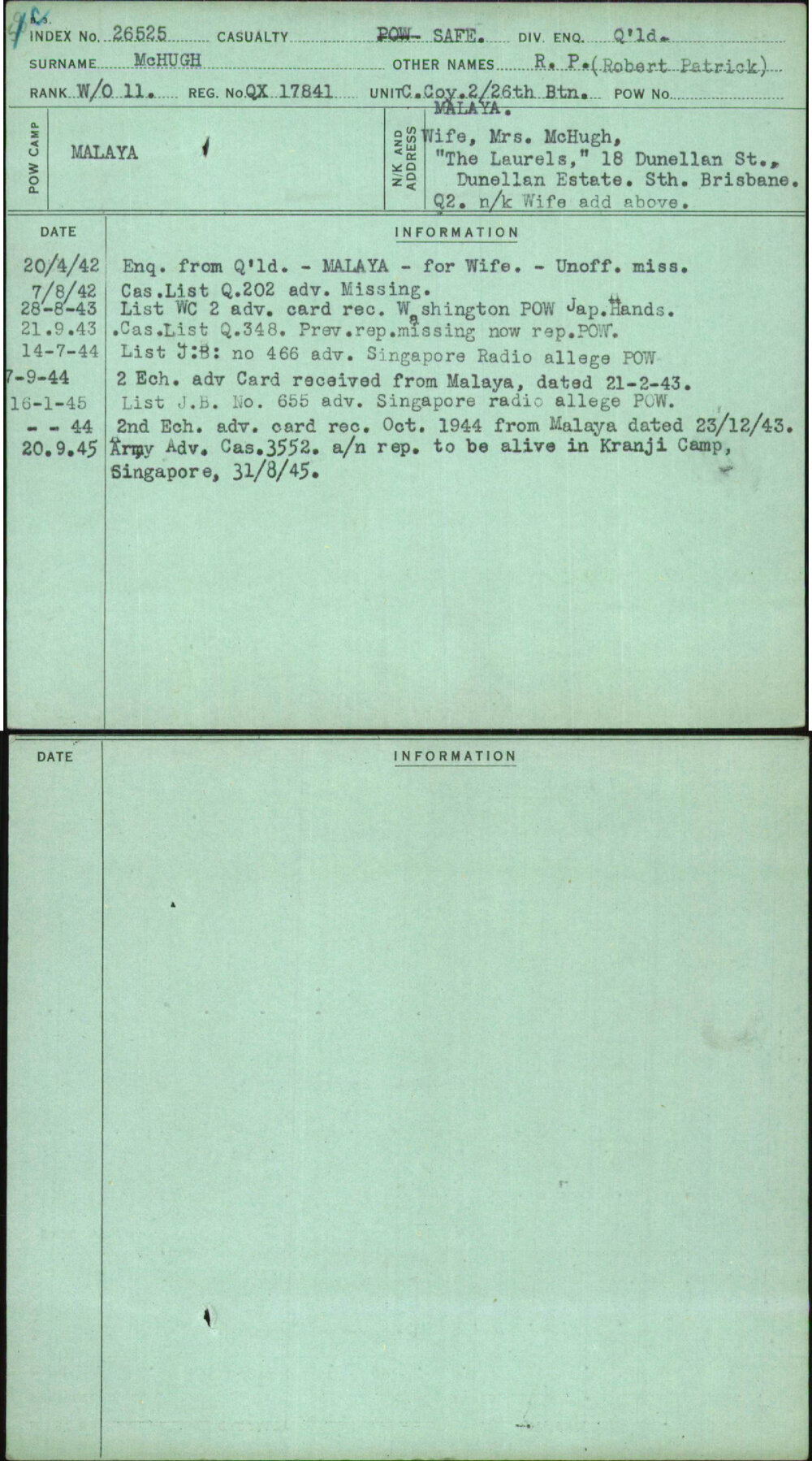 Mchugh, R P (Robert Patrick), QX17841