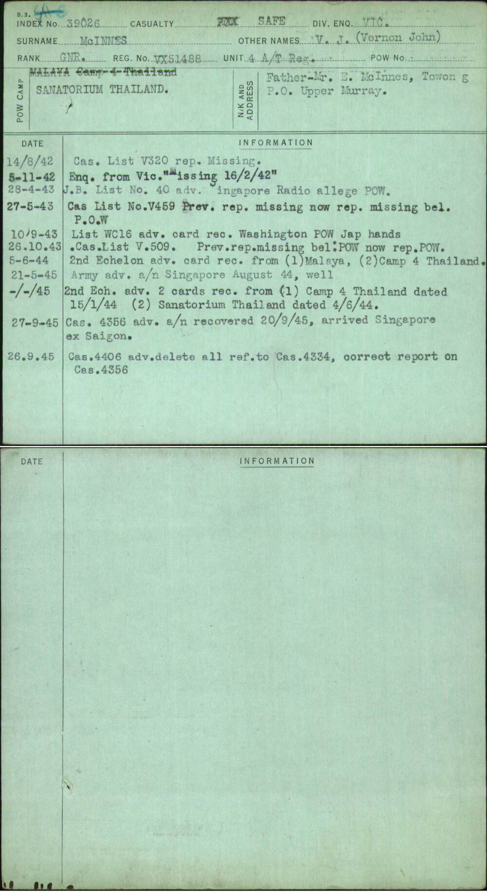 Mcinnes, V J (Vernon John), VX51488