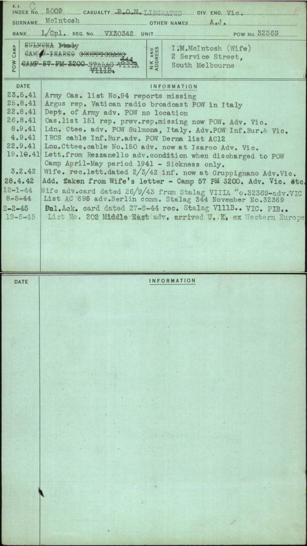 Mcintosh, A J, VX30342
