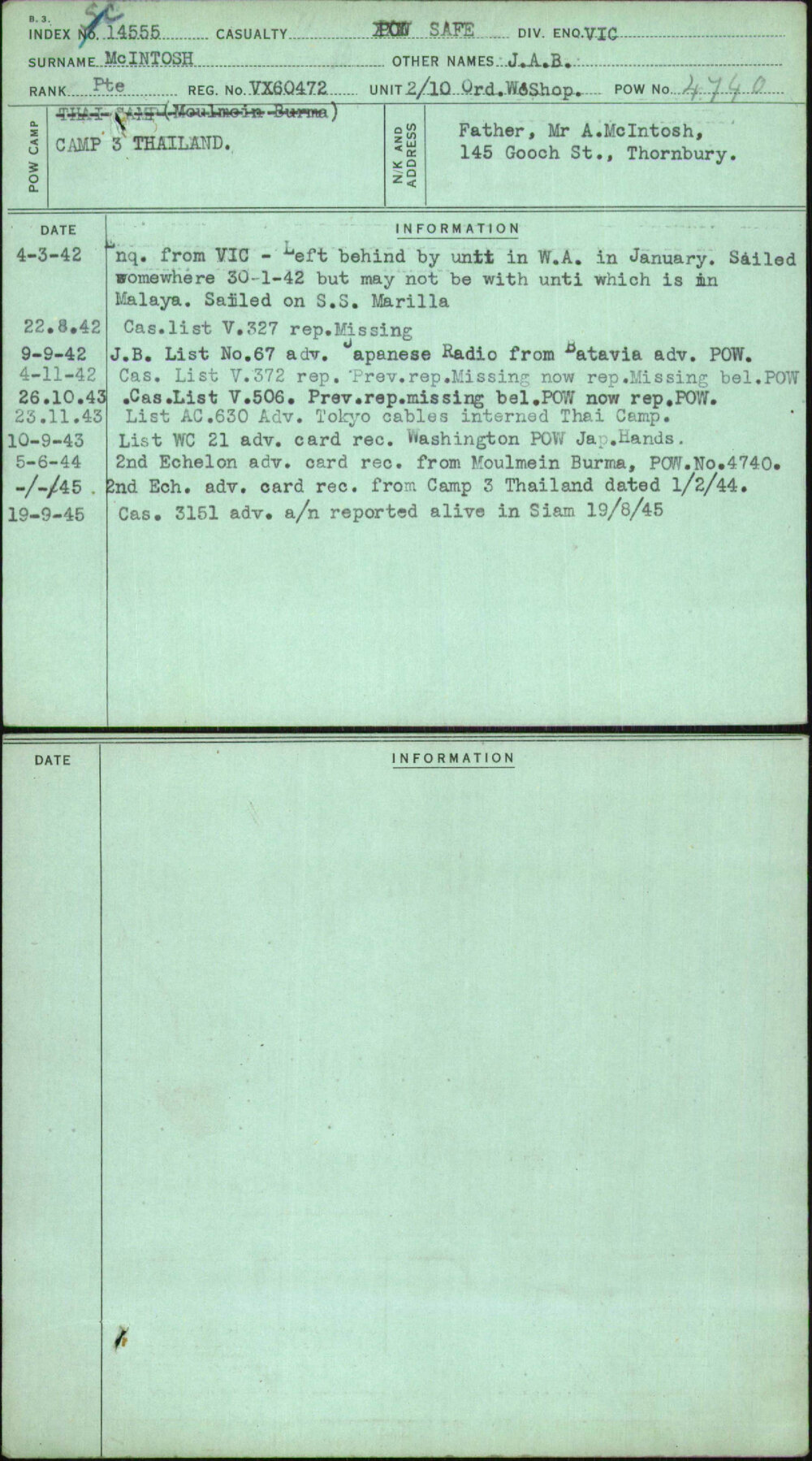 Mcintosh, J A B, VX60472