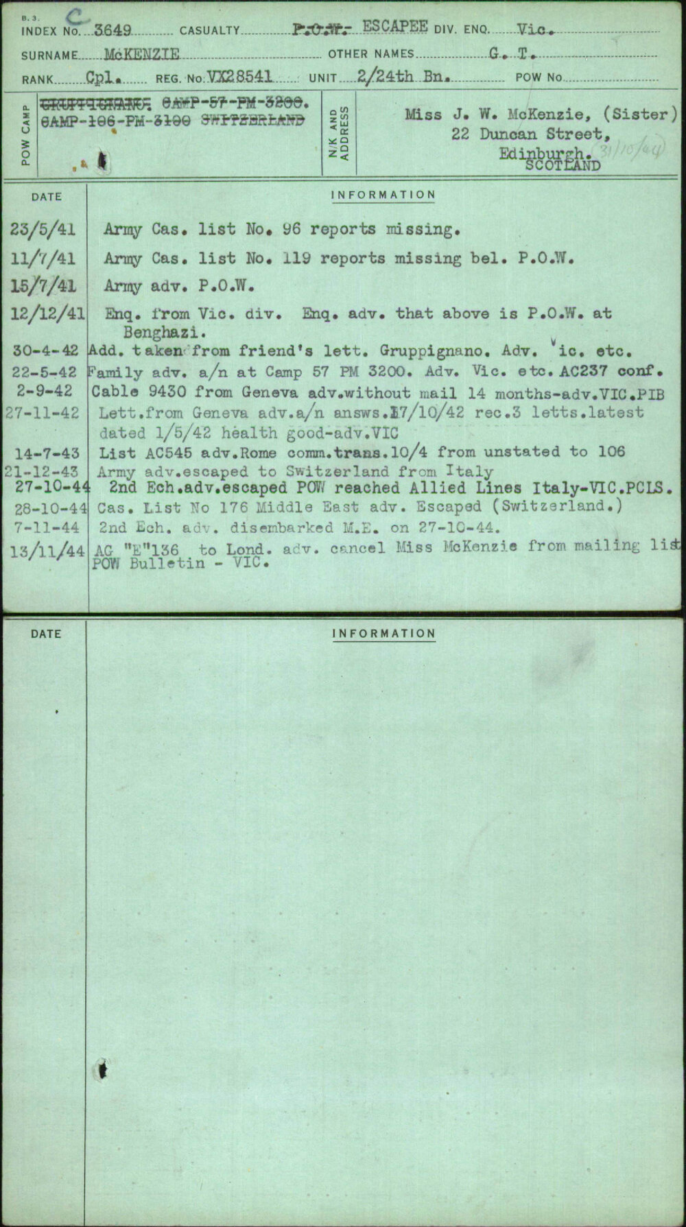 Mckenzie, G T, VX28541