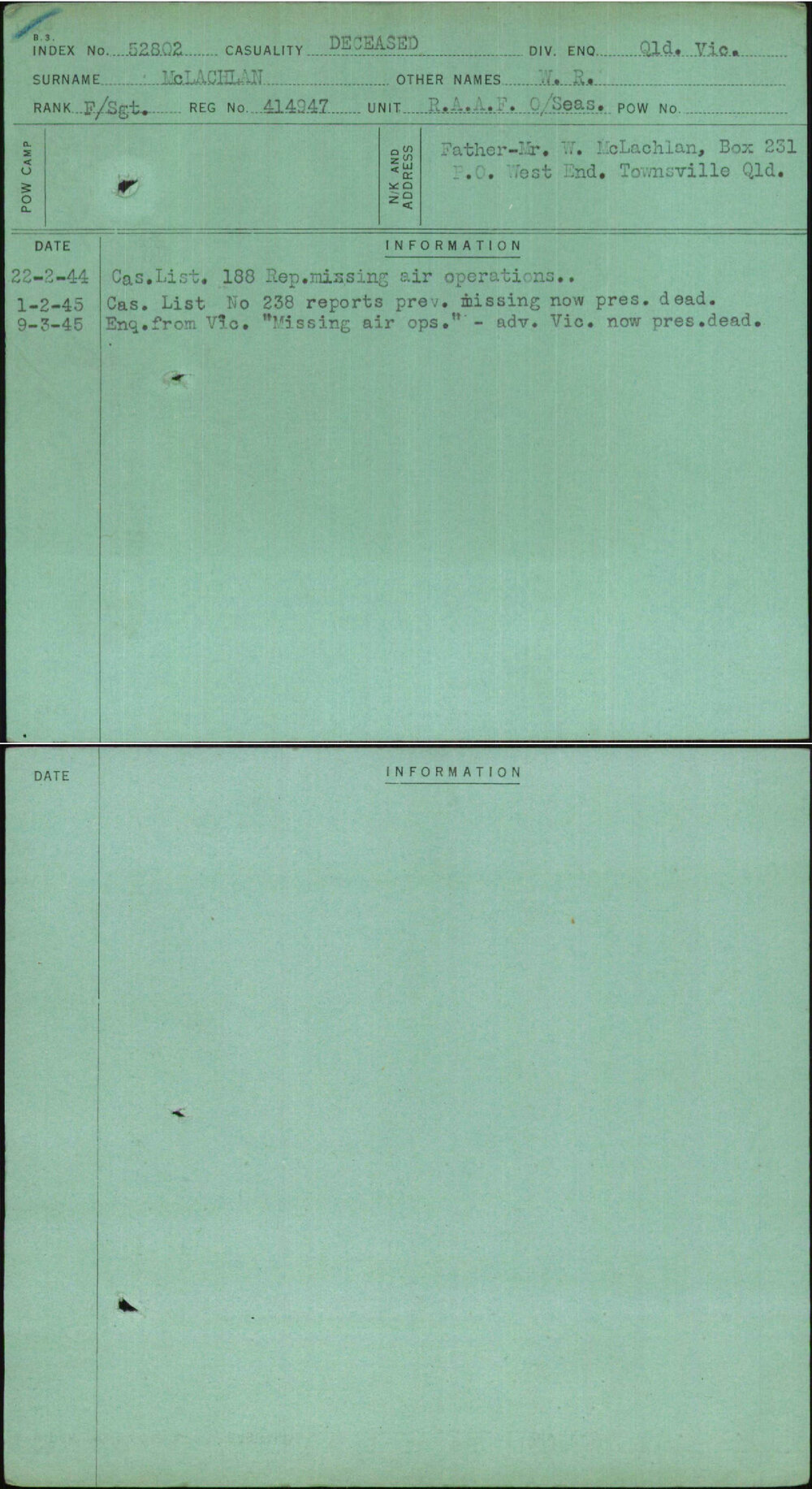 Mclachlan, W R, 414947