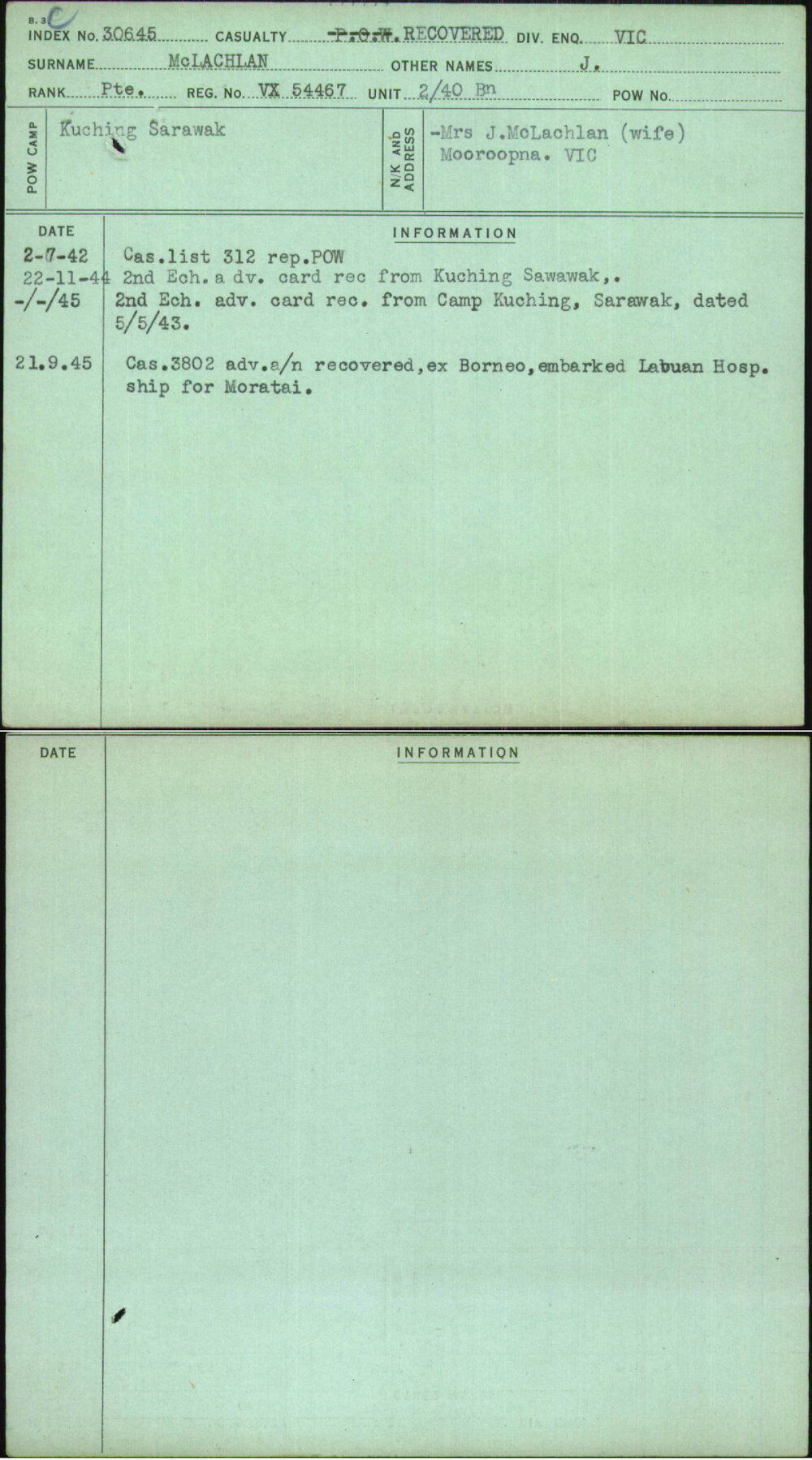 Mclachlan, J, VX54467