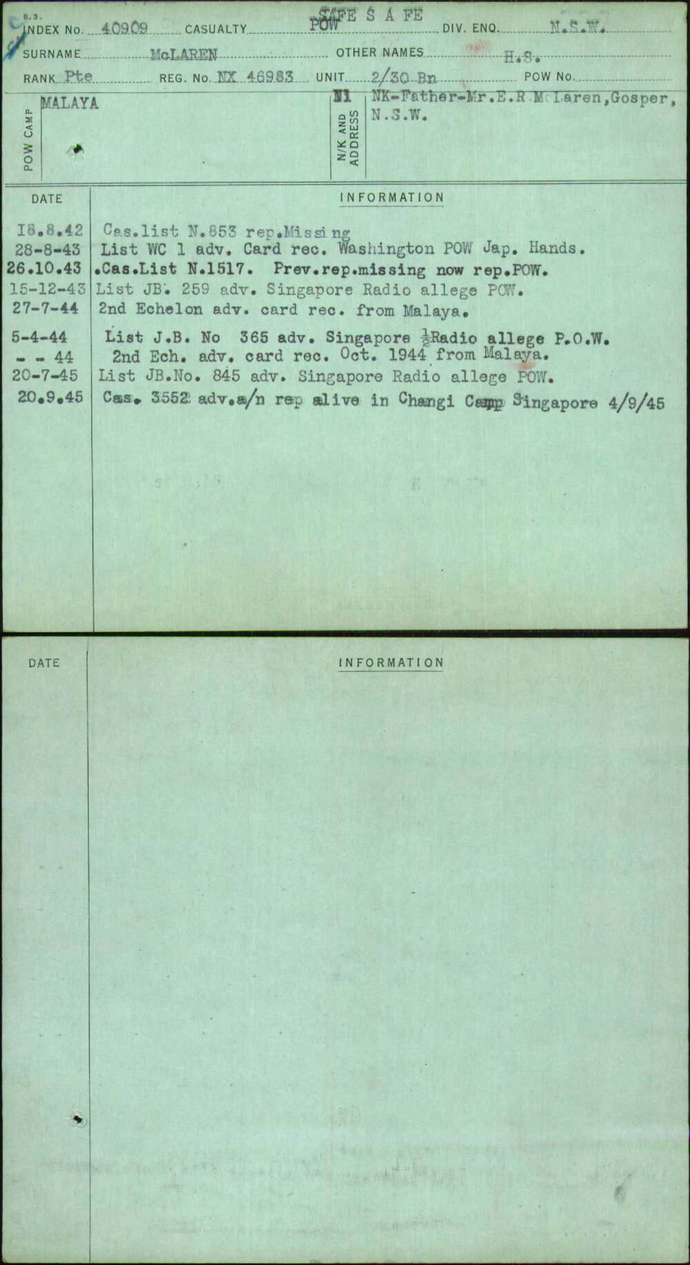 Mclaren, H S, NX46983