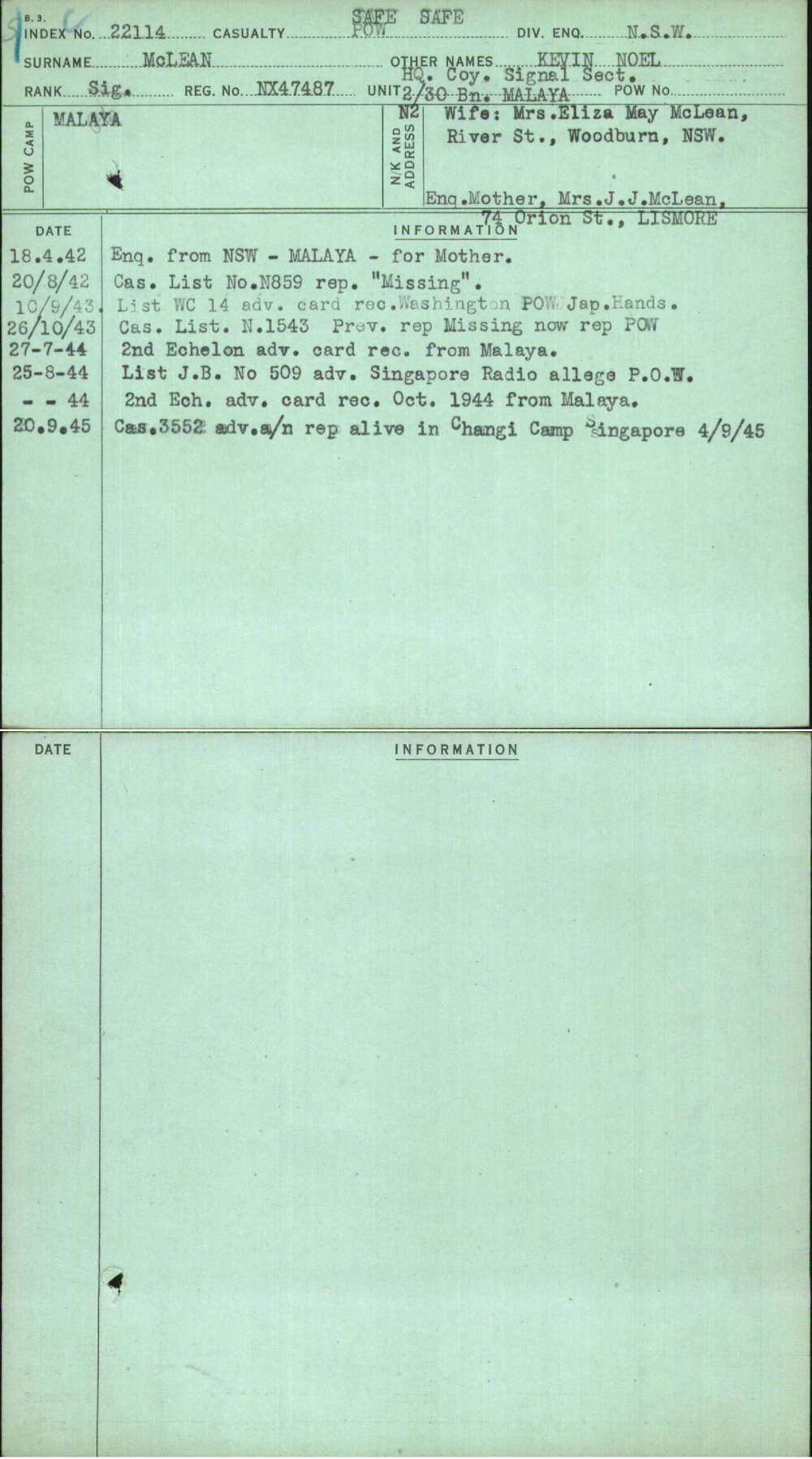 Mclean, Kevin Noel, NX47487