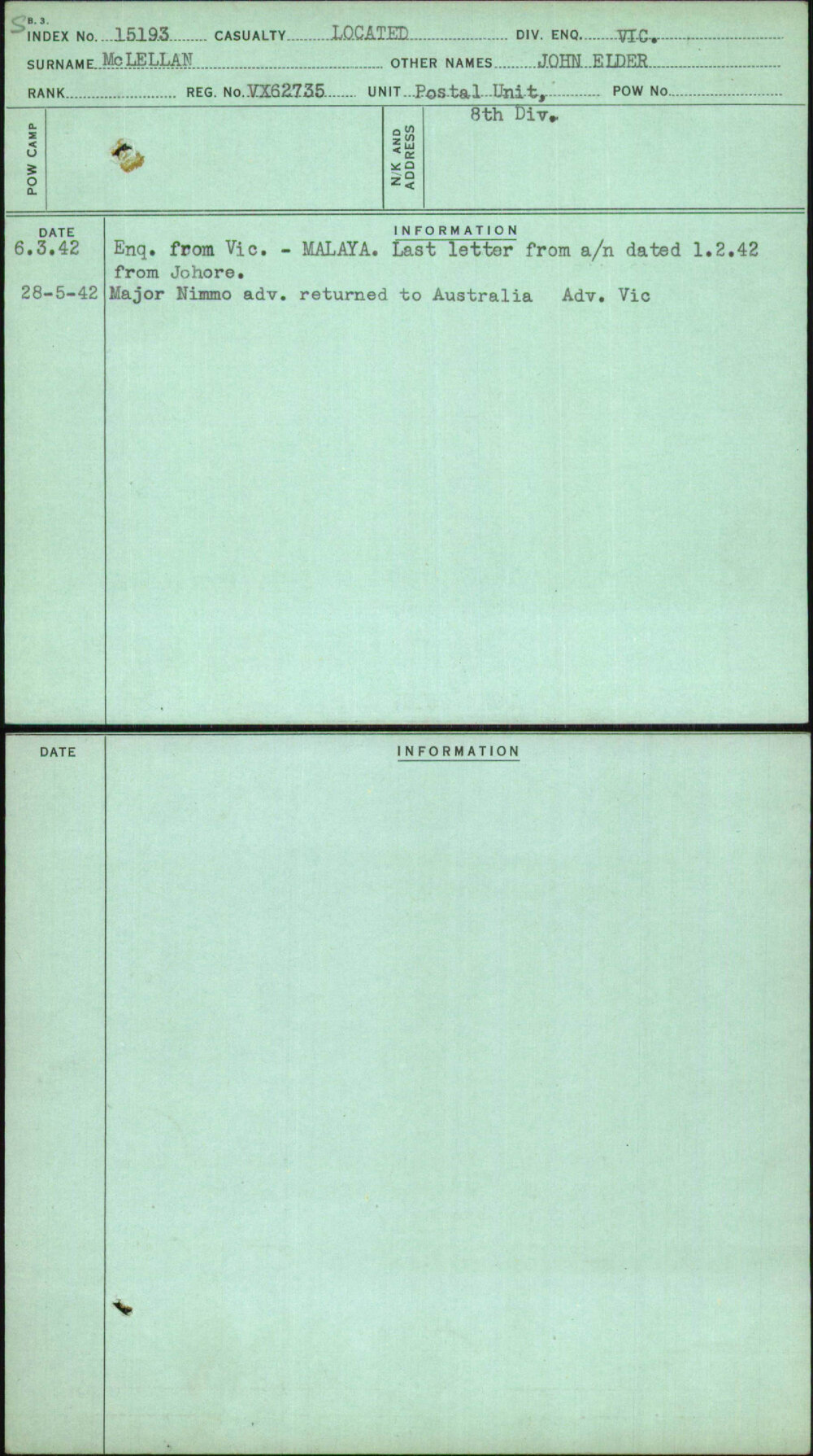 Mclellan, John Elder, VX62735