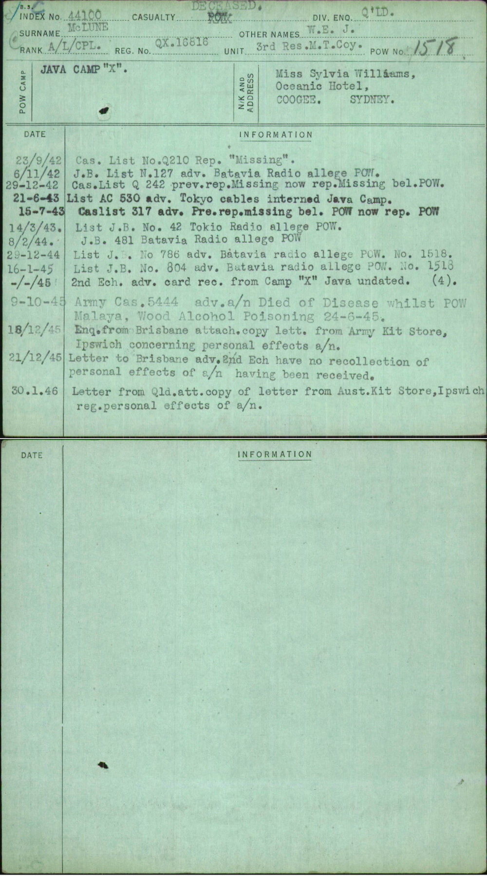 Mclune, W E J, QX16816