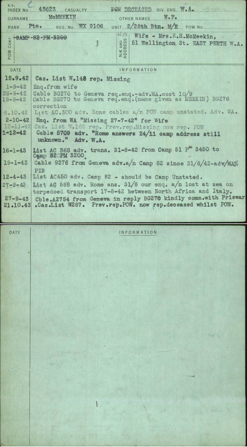 Mcmeekin, N F, WX9106