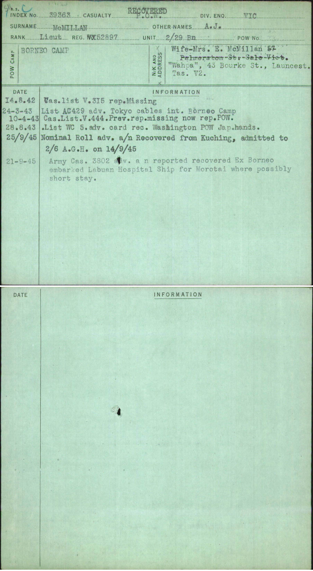 Mcmillan, A J, VX52897