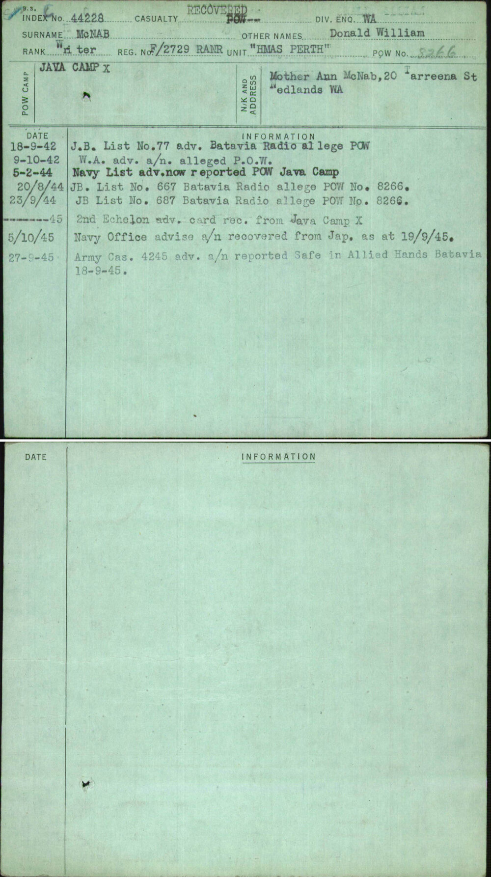 Mcnab, Donald William, F-2729Ranr