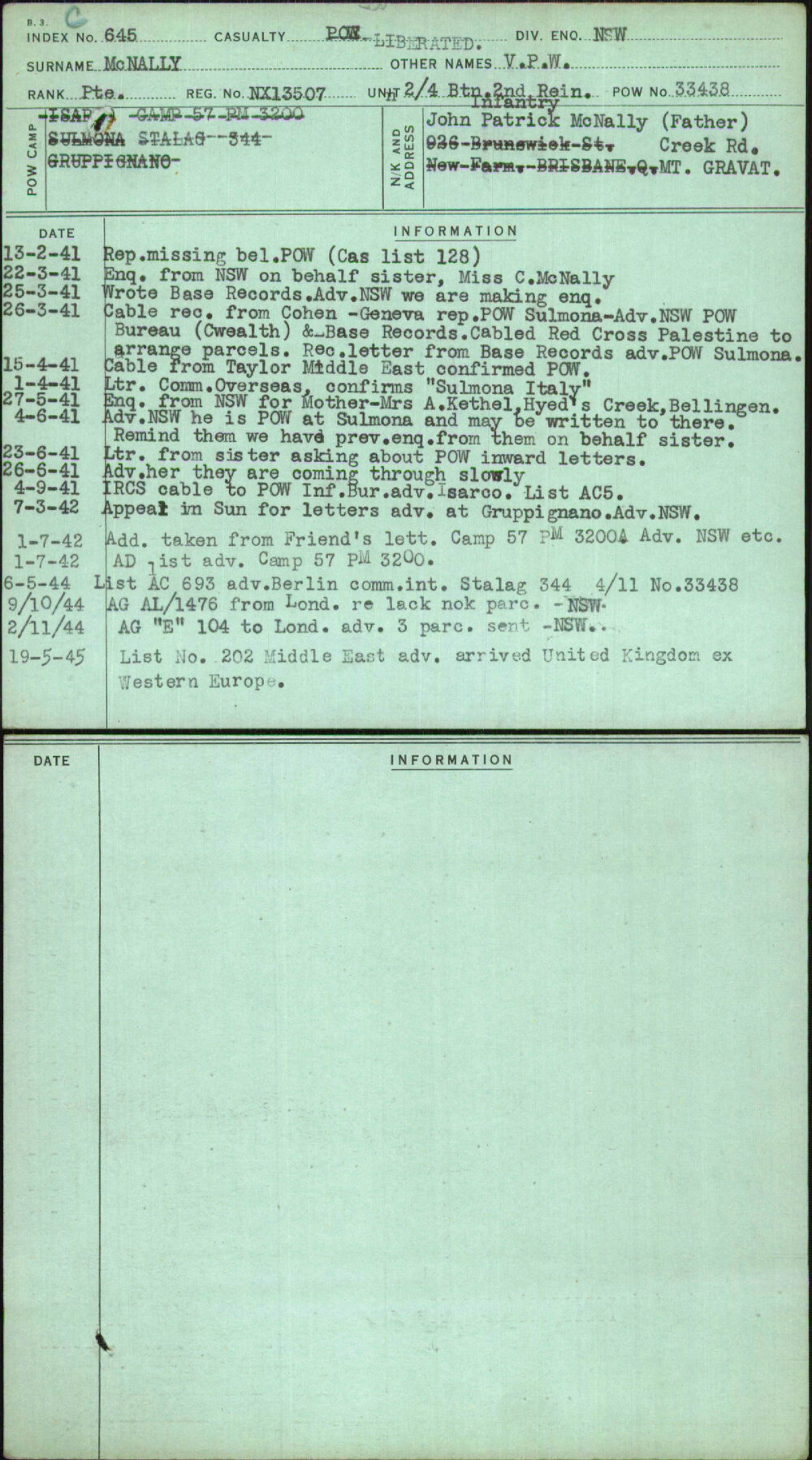 Mcnally, V P W, NX13507