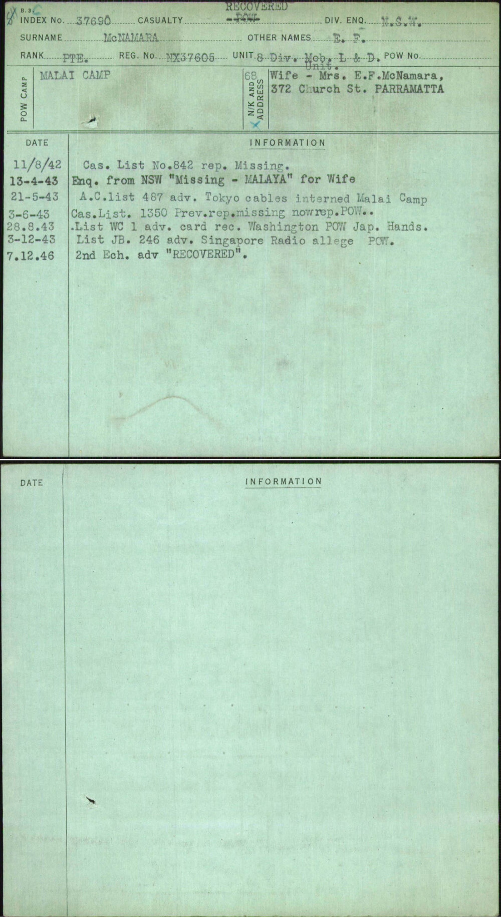 Mcnamara, E F, NX37605