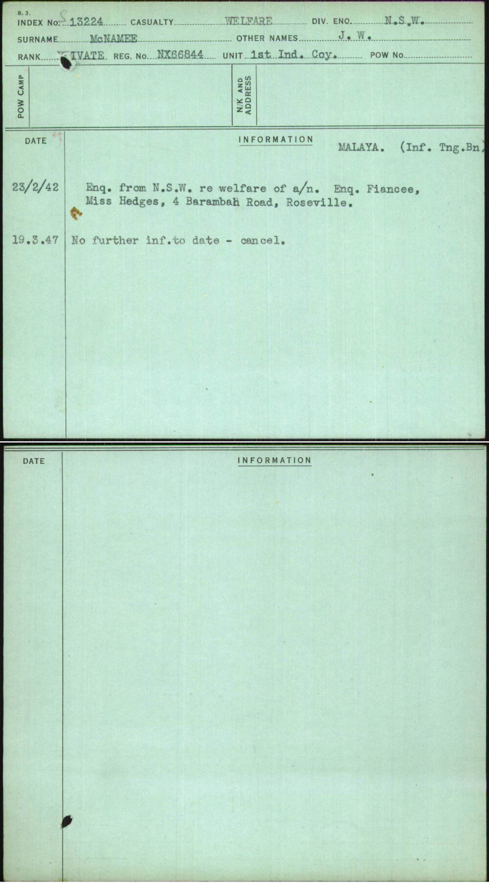 Mcnamee, J W, NX66844