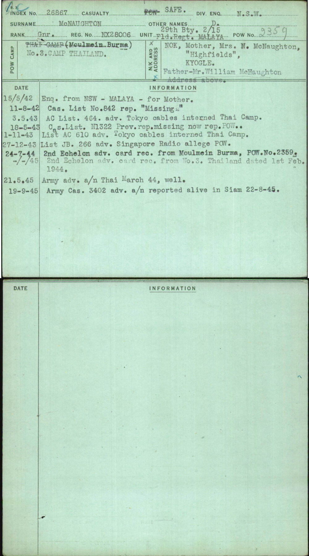 Mcnaughton, D, NX28006