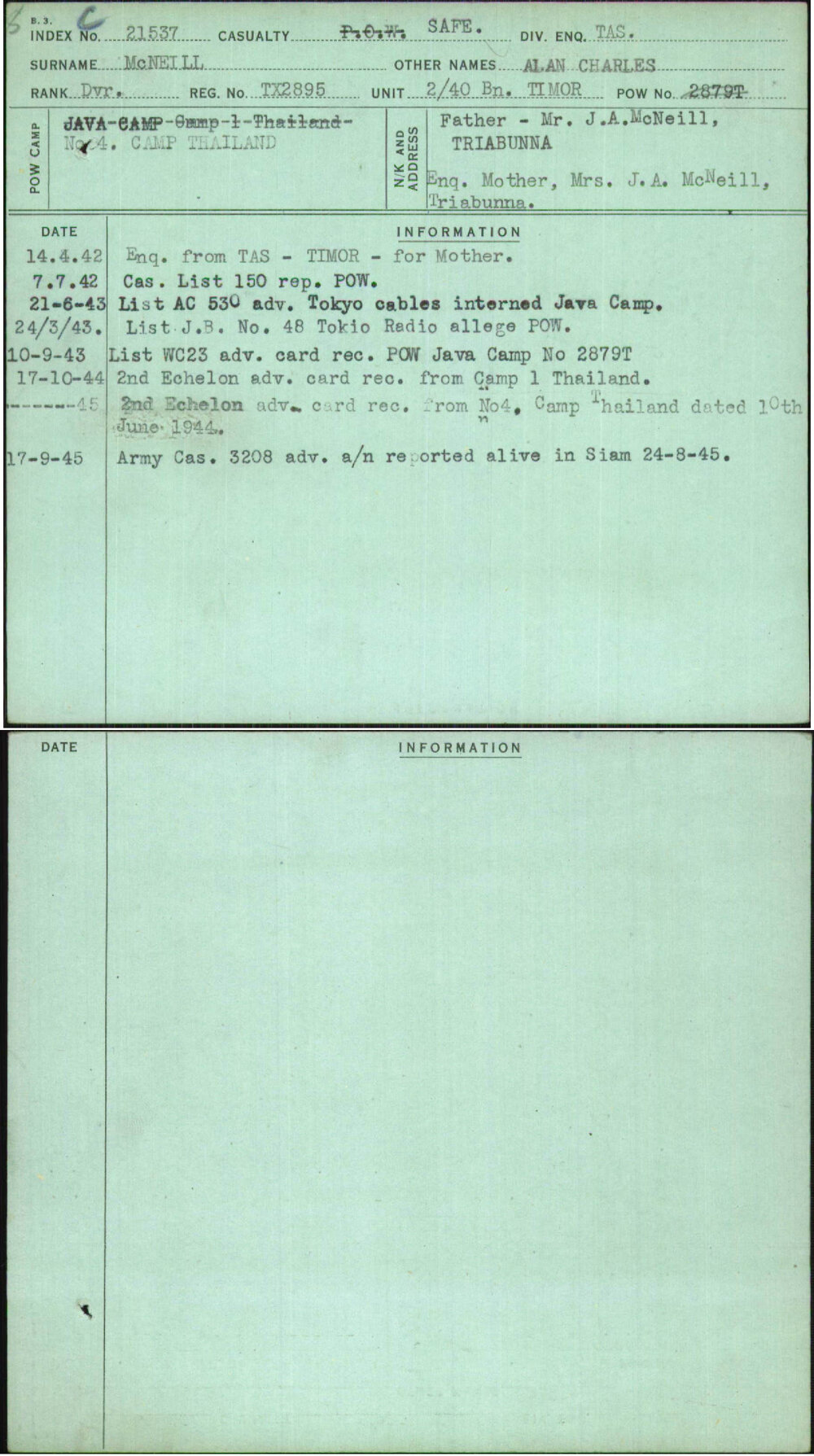 Mcneill, Alan Charles, TX2895