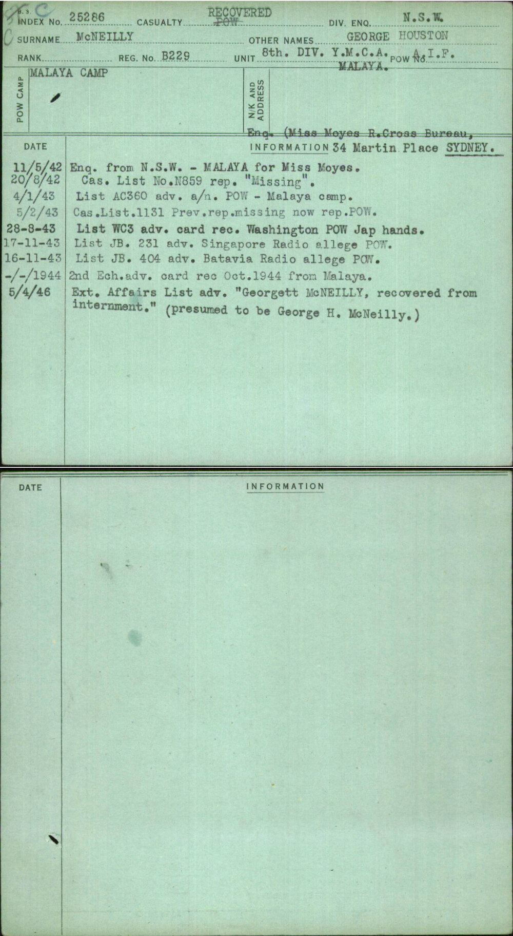 Mcneilly, George Houston, B229
