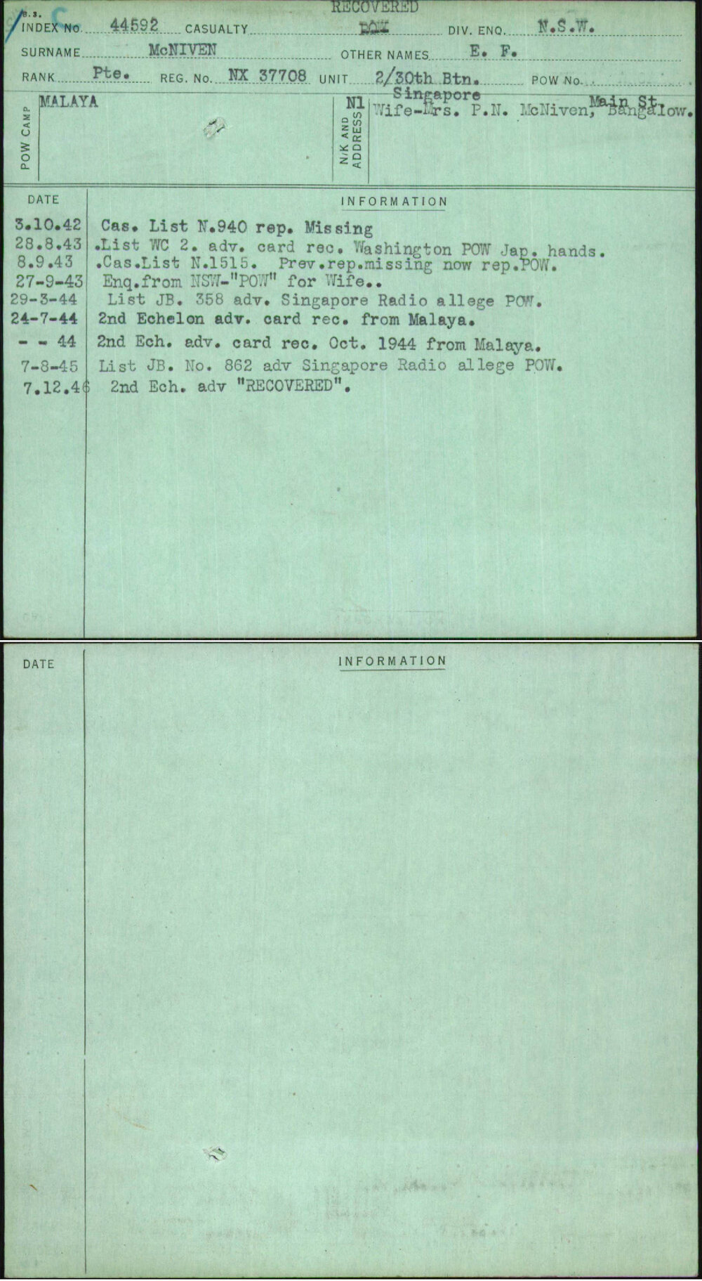 Mcniven, E F, NX37708