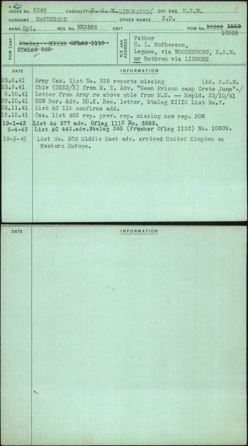 Mcpherson, S D, NX2365