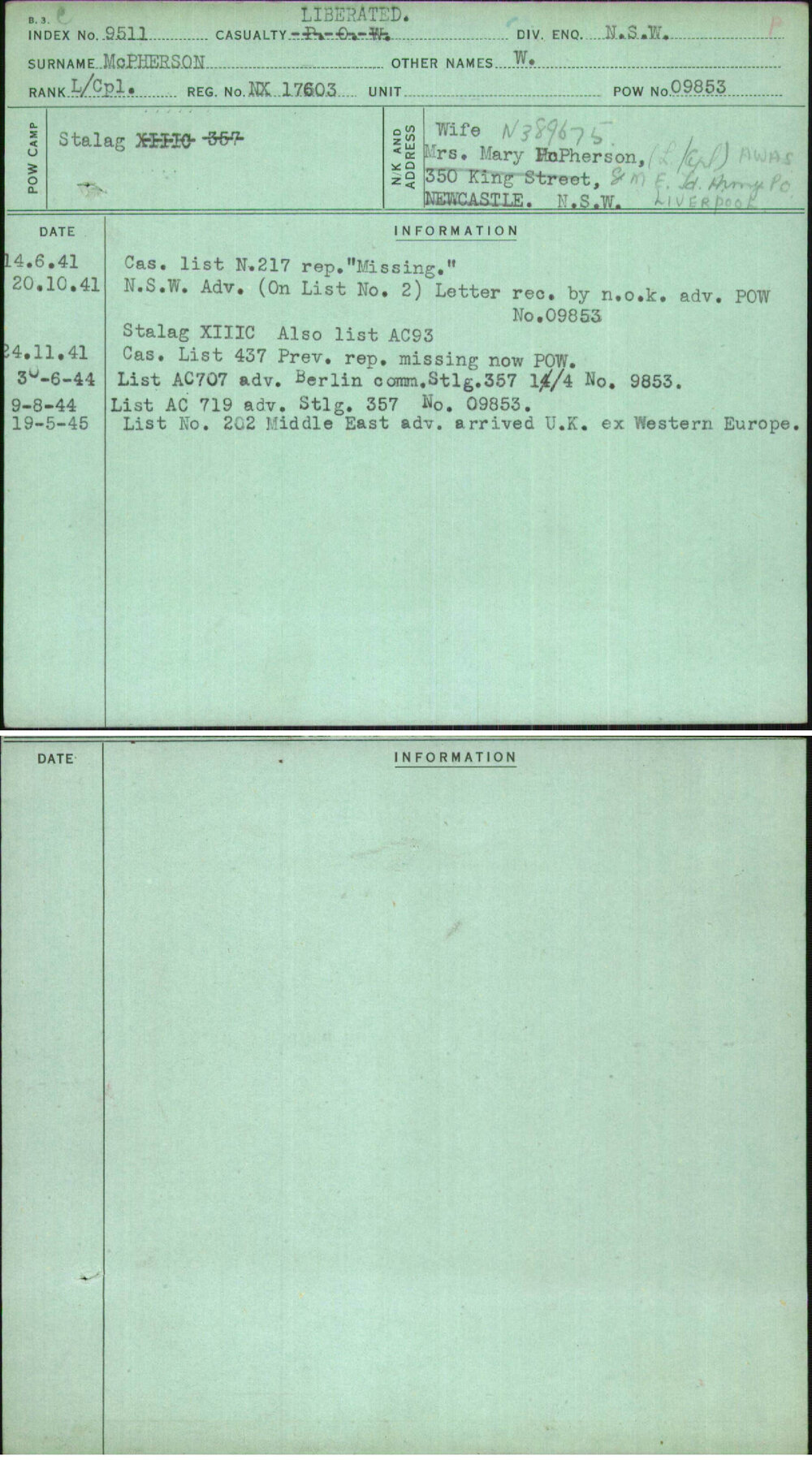 Mcpherson, W, NX17603