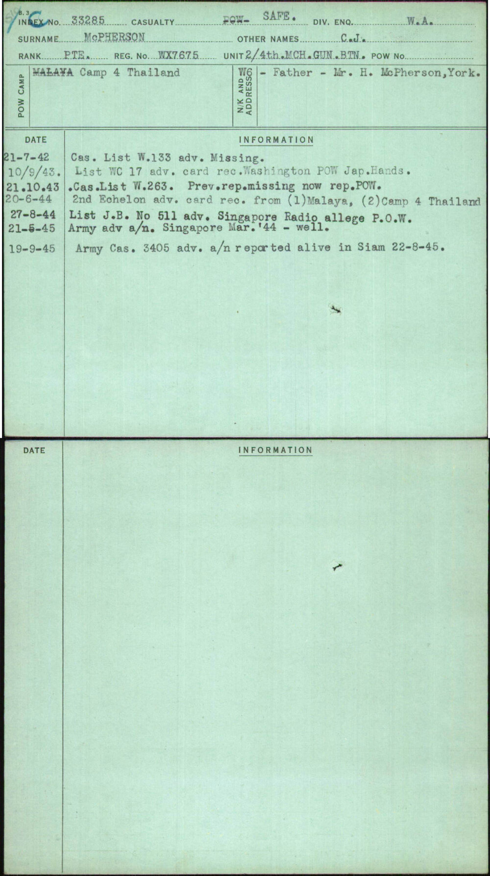Mcpherson, C J, WX7675