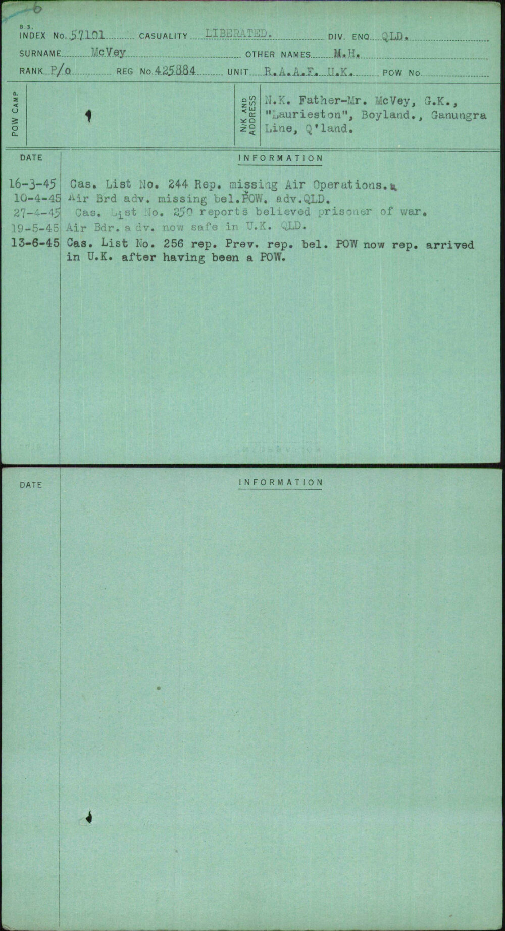 Mcvey, M H, 425884