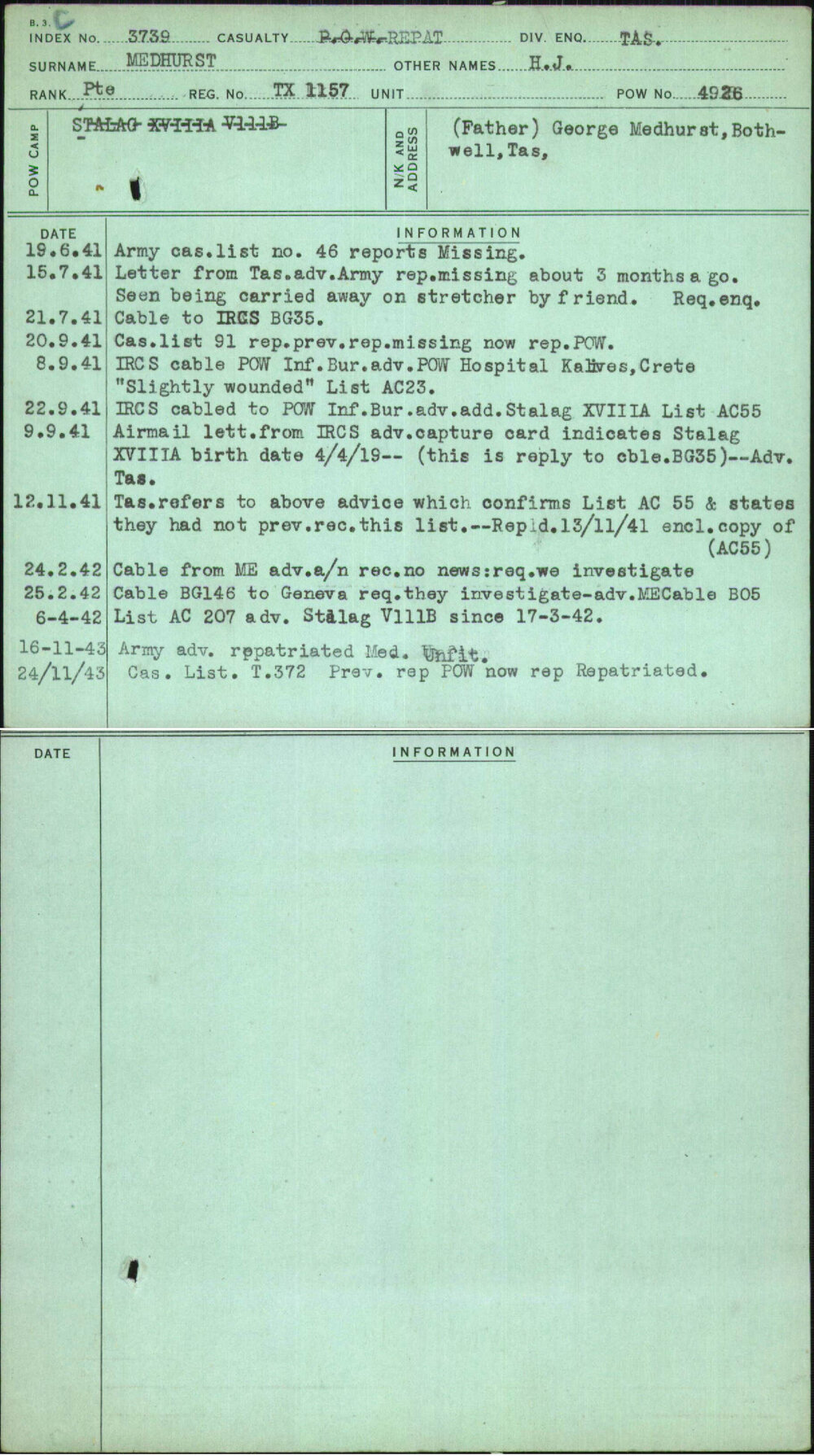 Medhurst, H J, TX1157