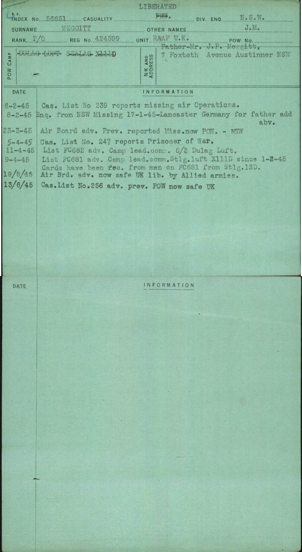 Meggitt, J M, 424599