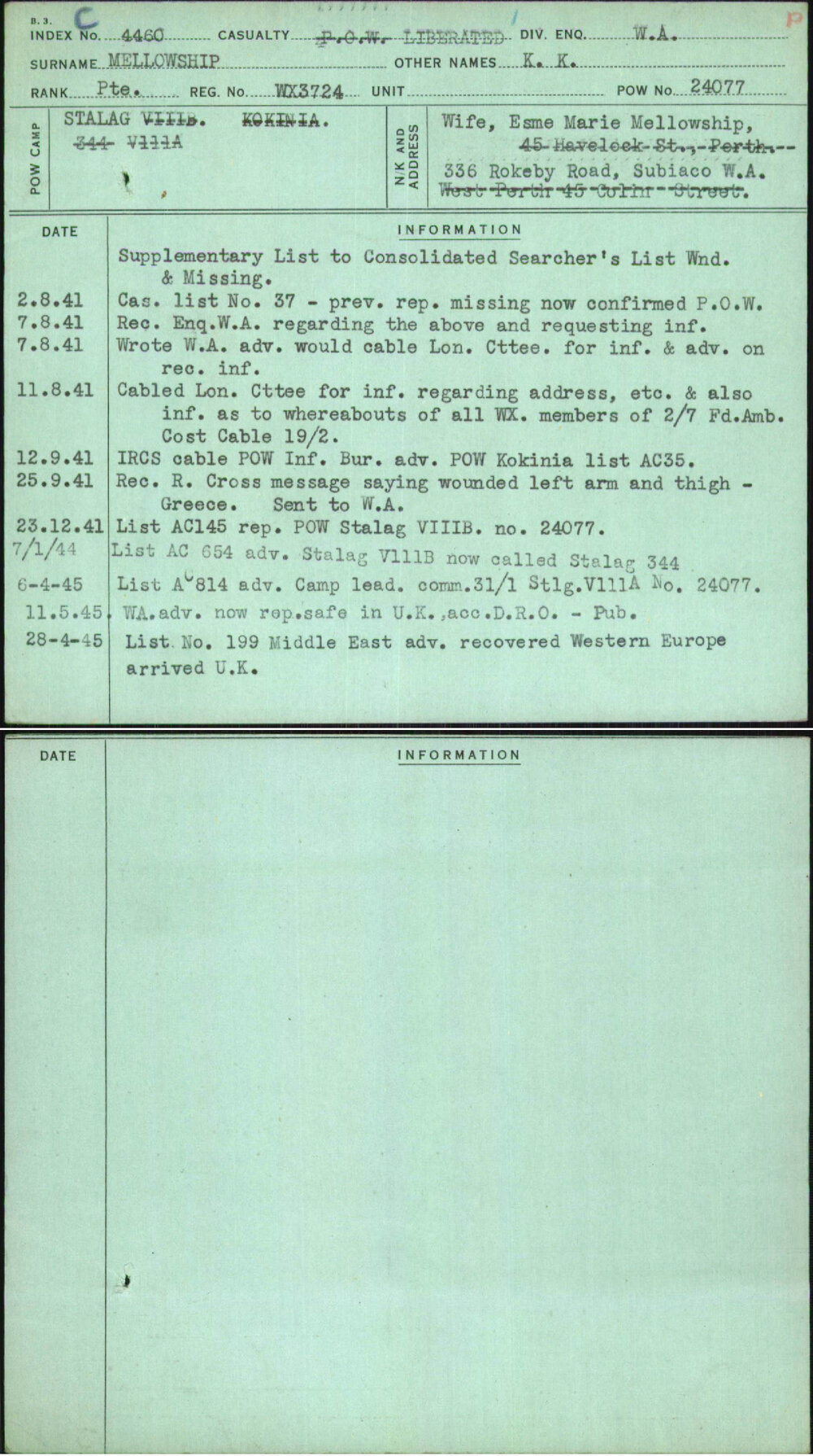 Mellowship, K K, WX3724