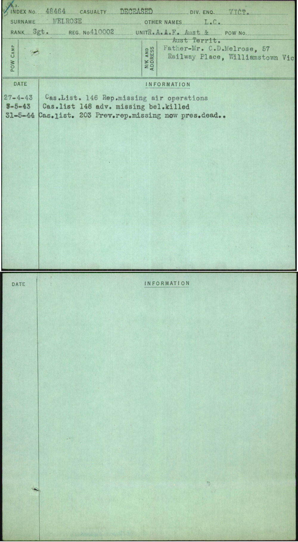 Melrose, L C, 410002