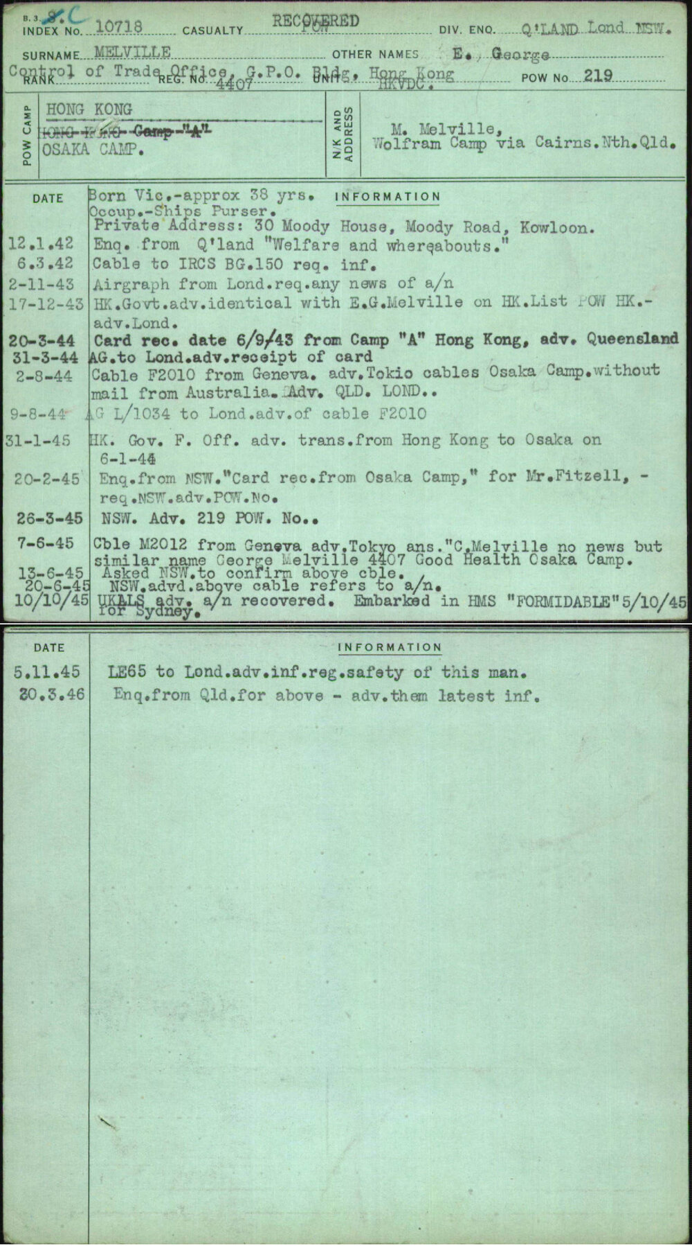 Melville, E George, 4407