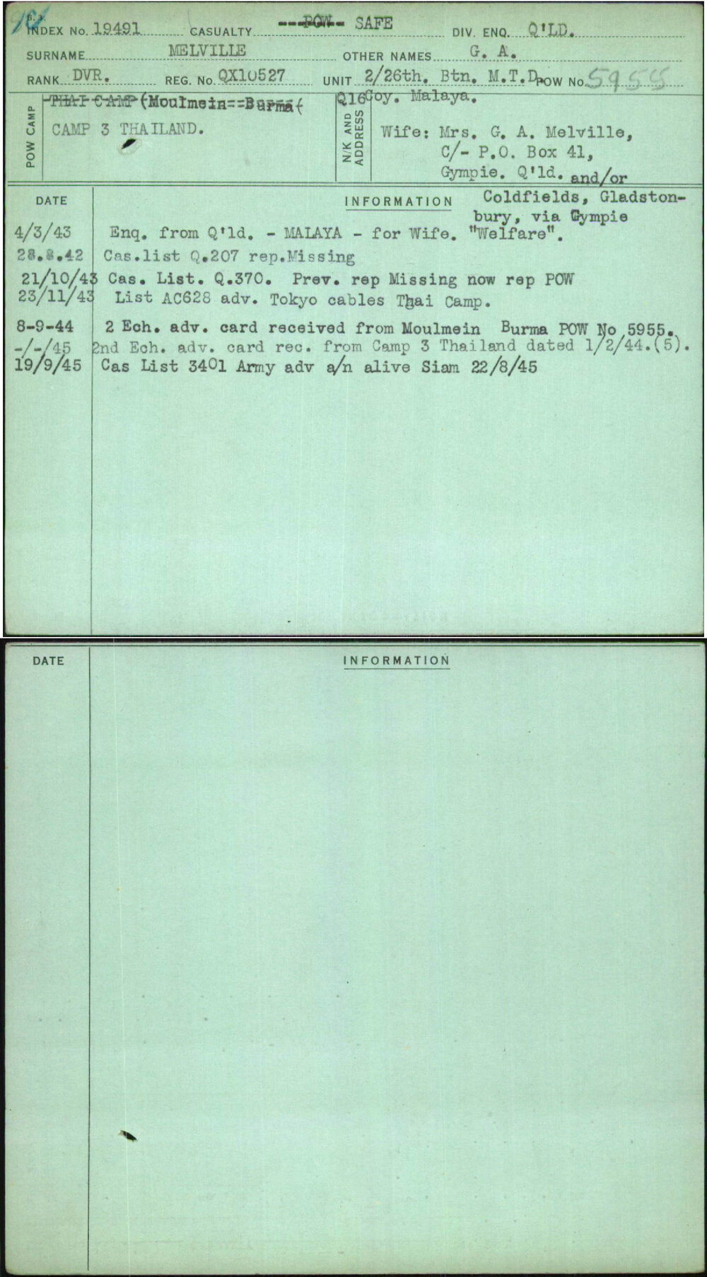 Melville, G A, QX10527