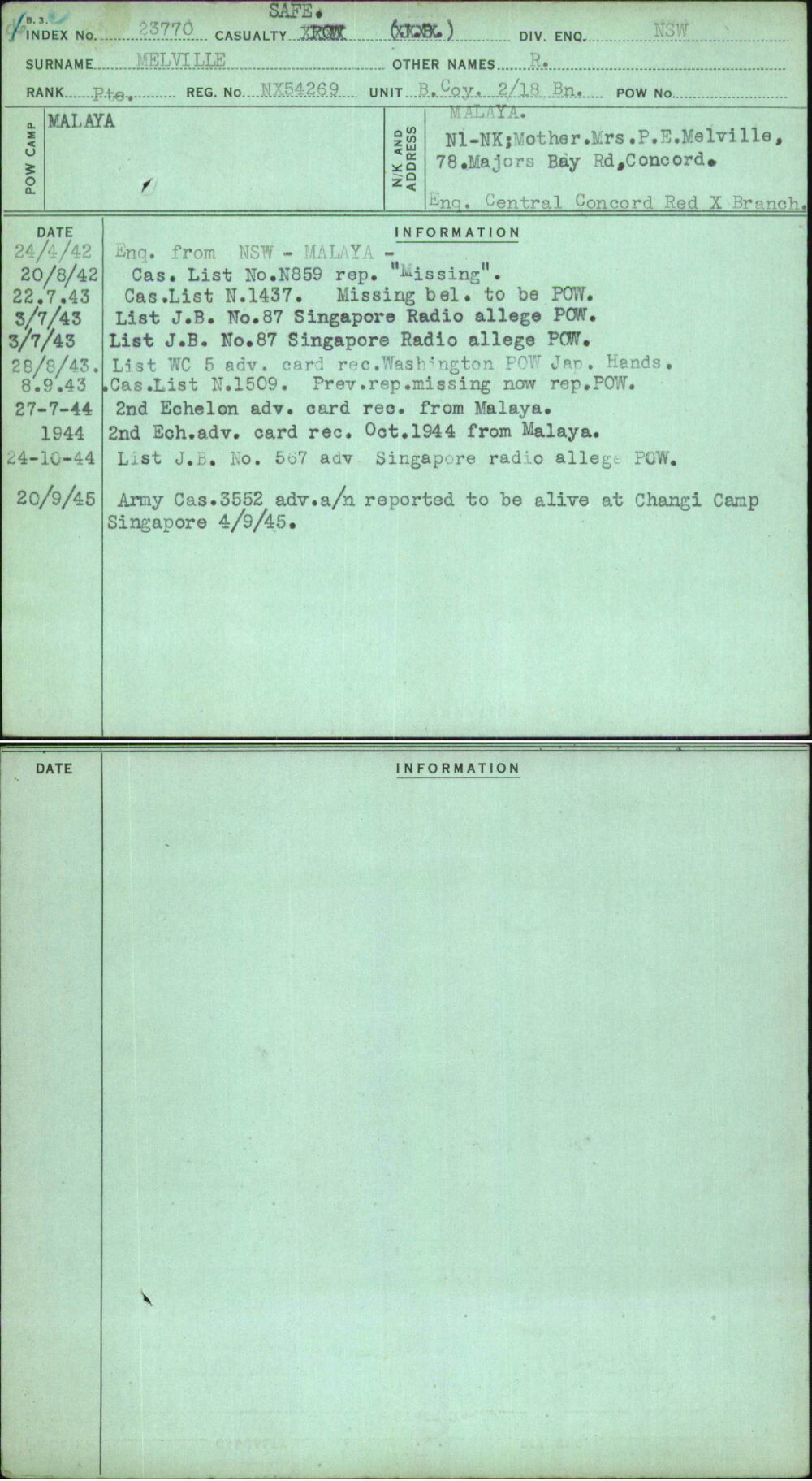 Melville, R, NX54269