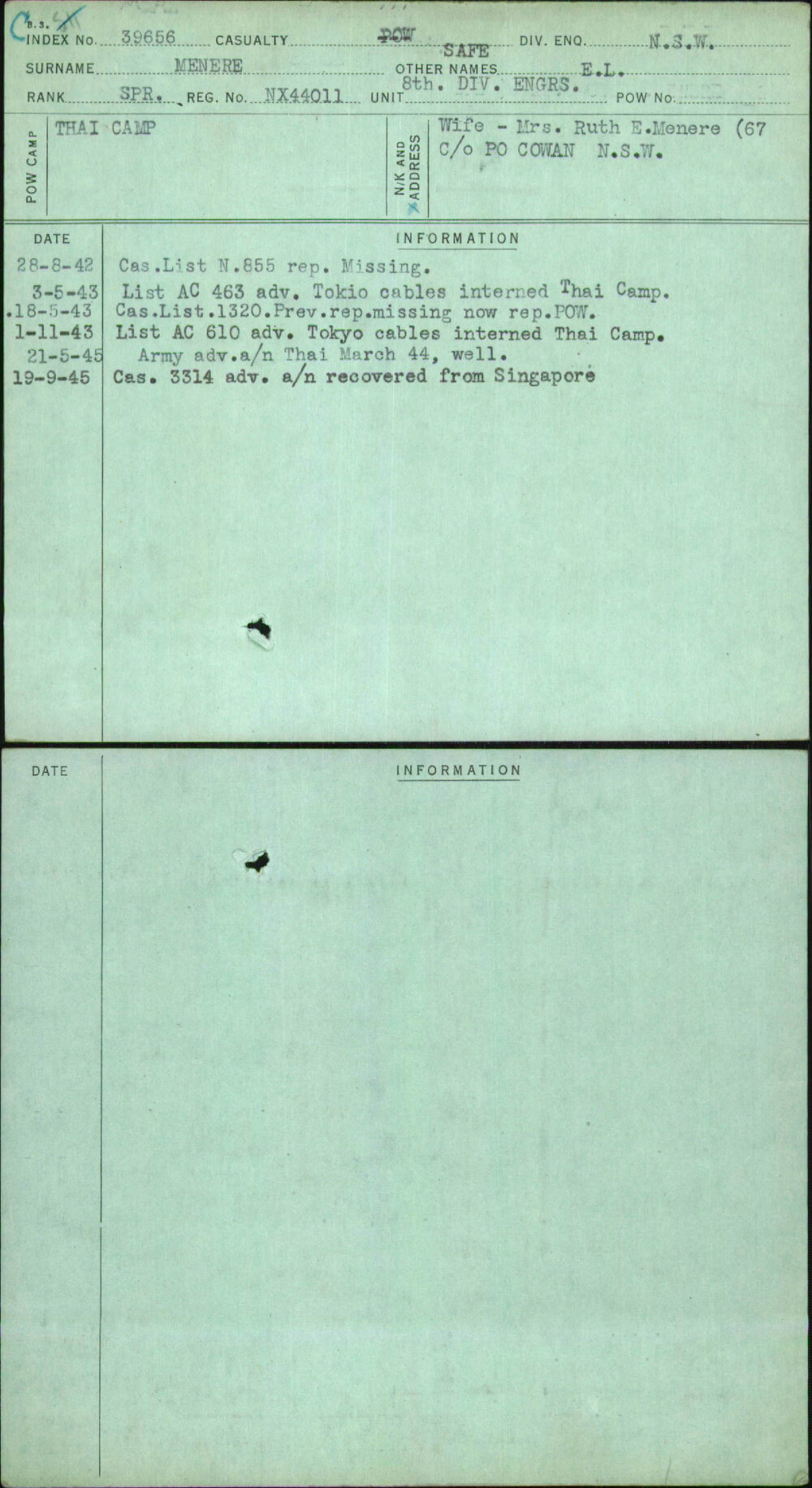 Menere, E L, NX44011