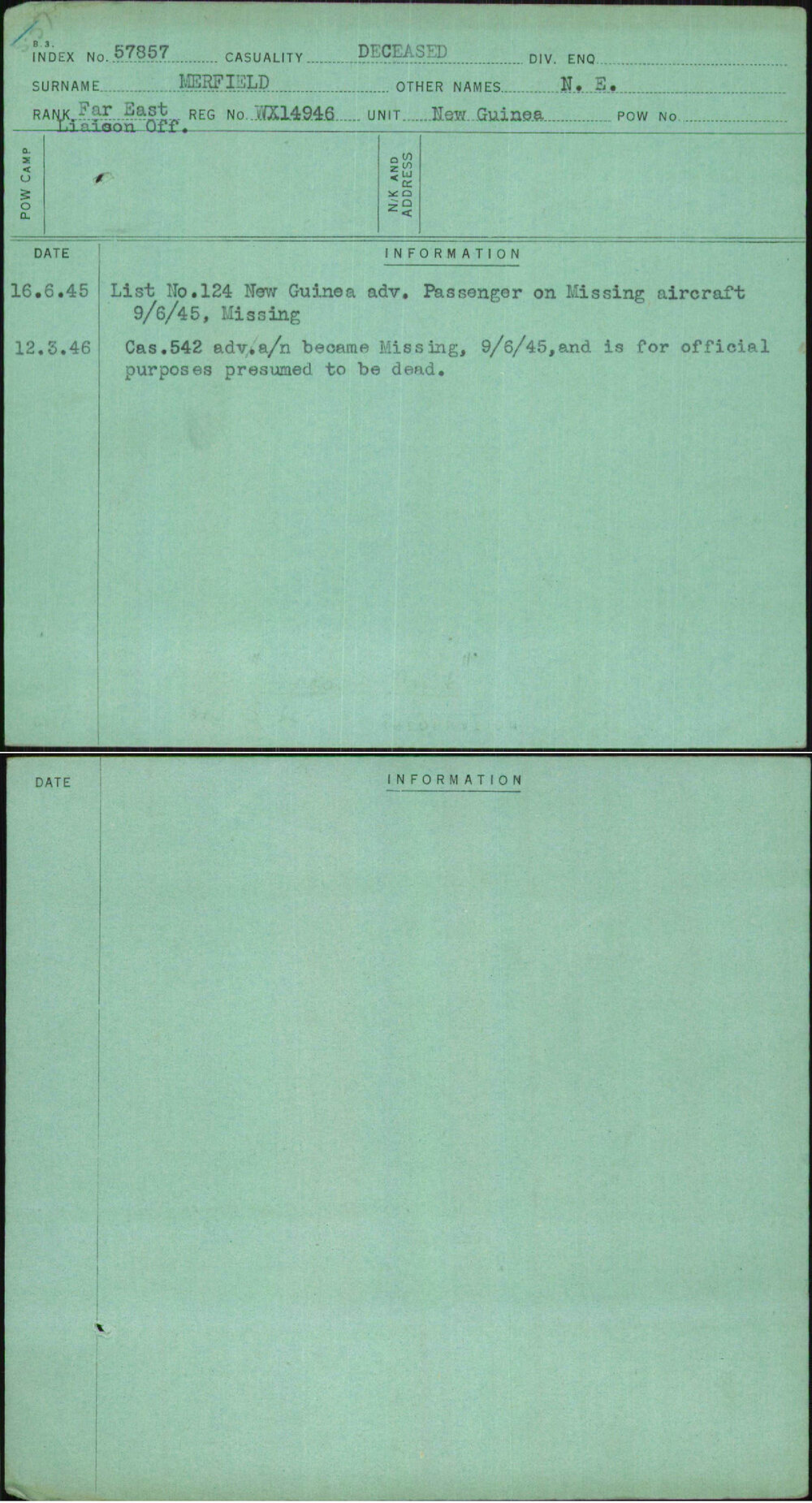 Merfield, N E, WX14946