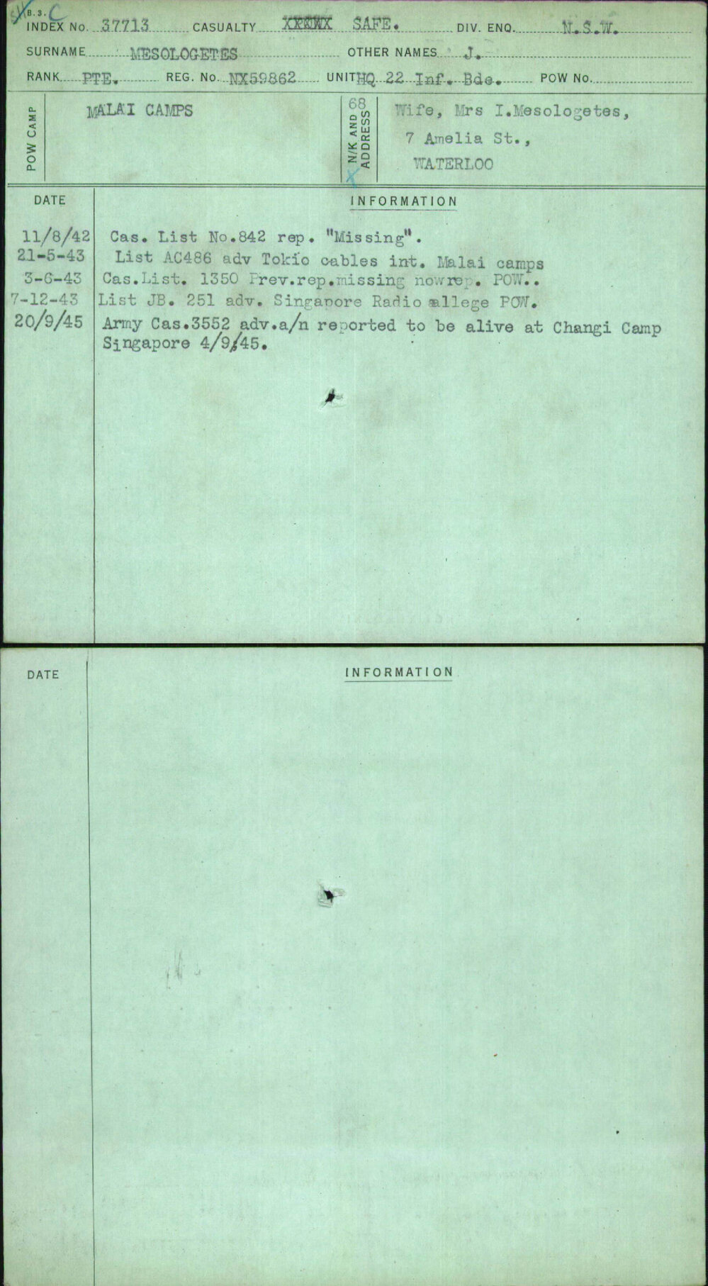 Mesologetes, J, NX59862