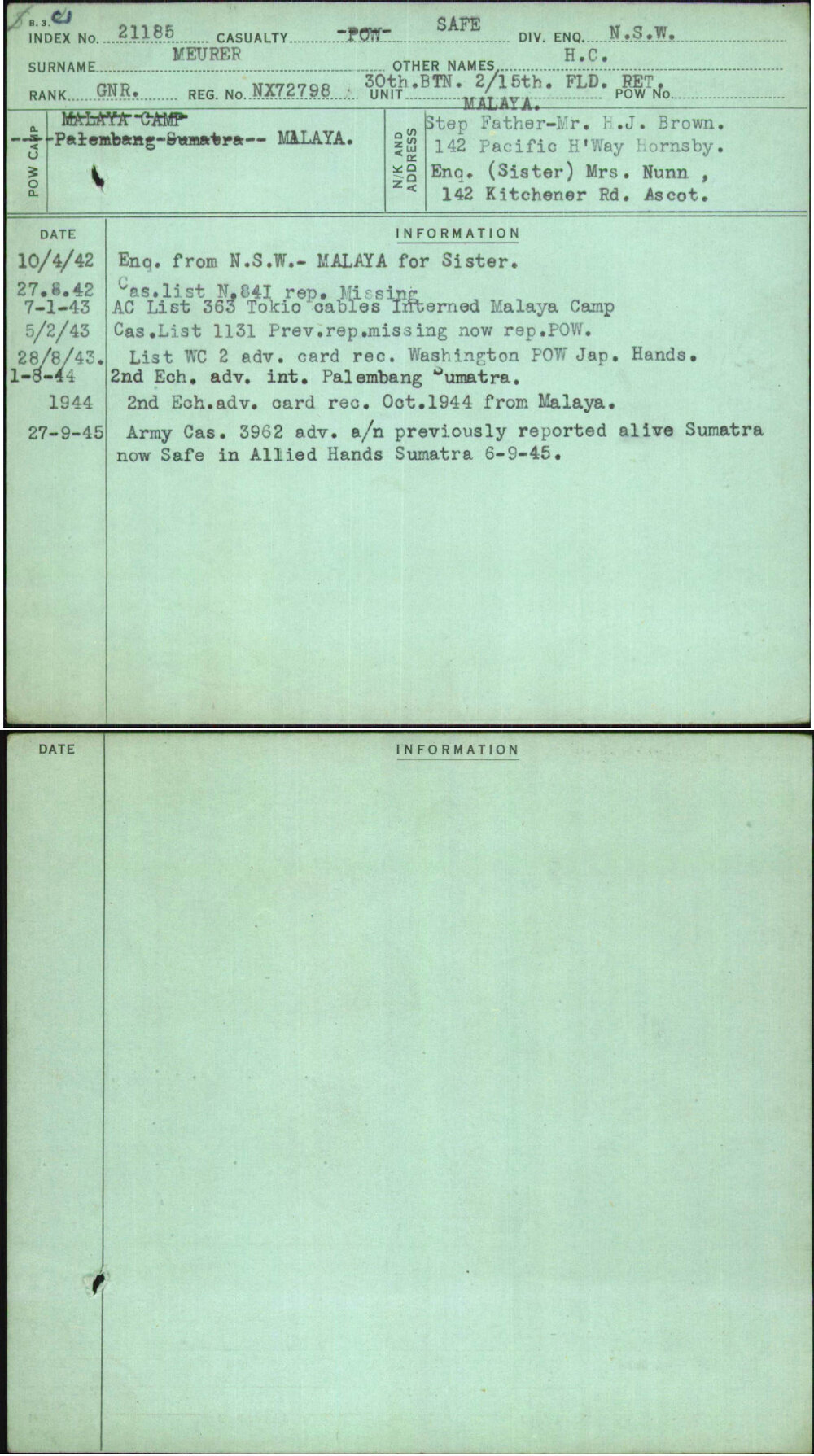 Meurer, H C, NX72798