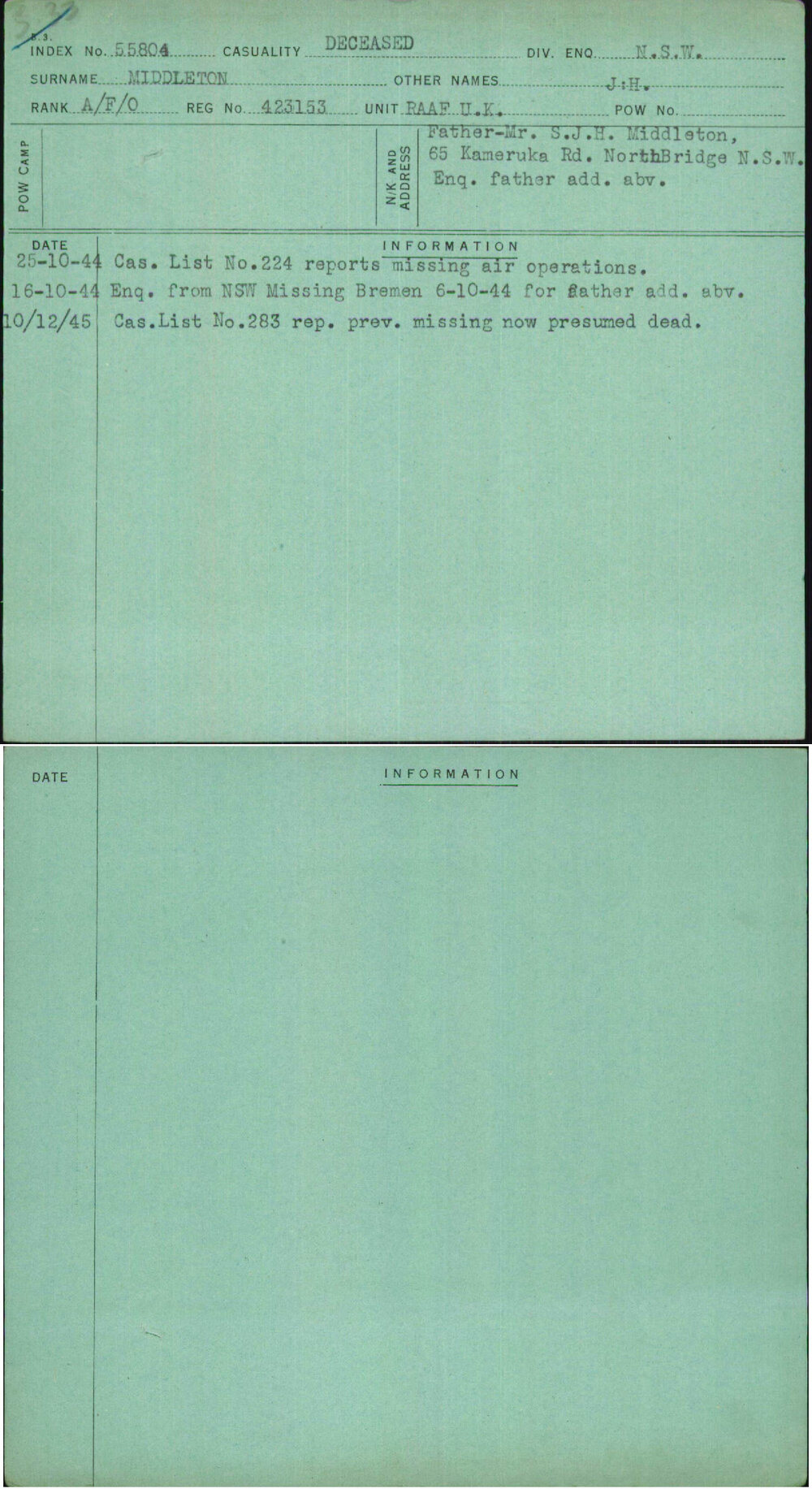 Middleton, J H, 423153