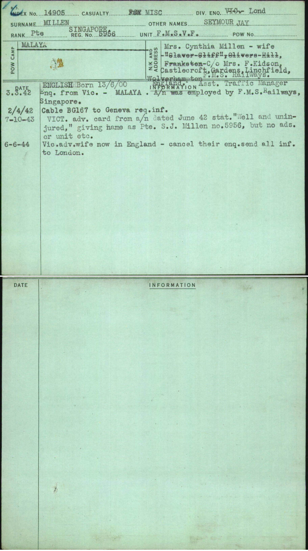 Millen, Seymour Jay, 5956