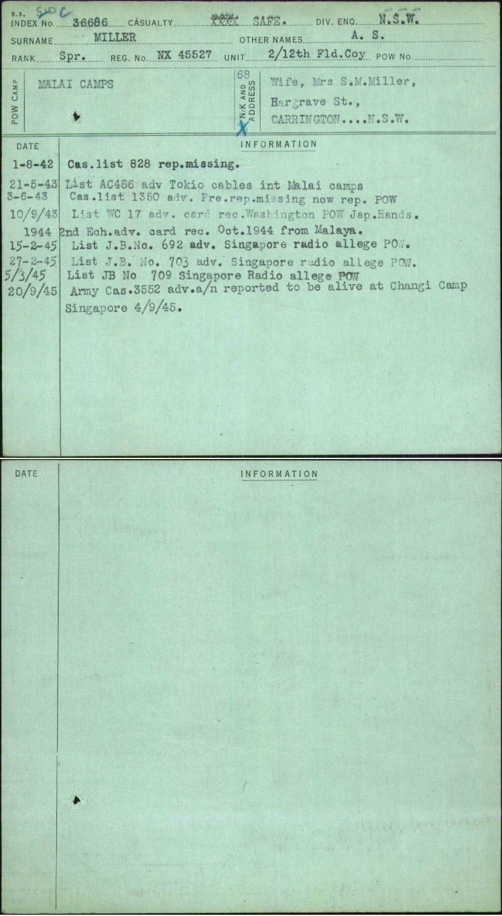 Miller, A S, NX45527