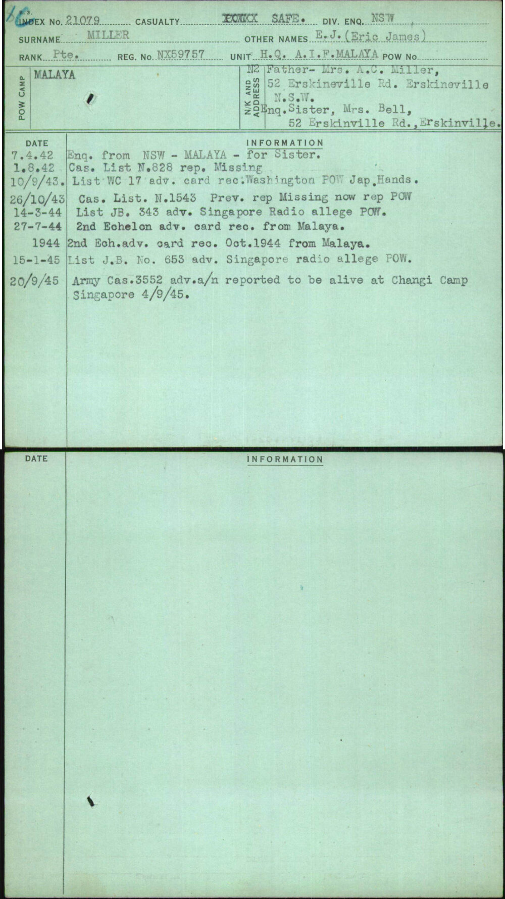 Miller, E J (Eric James), NX59757