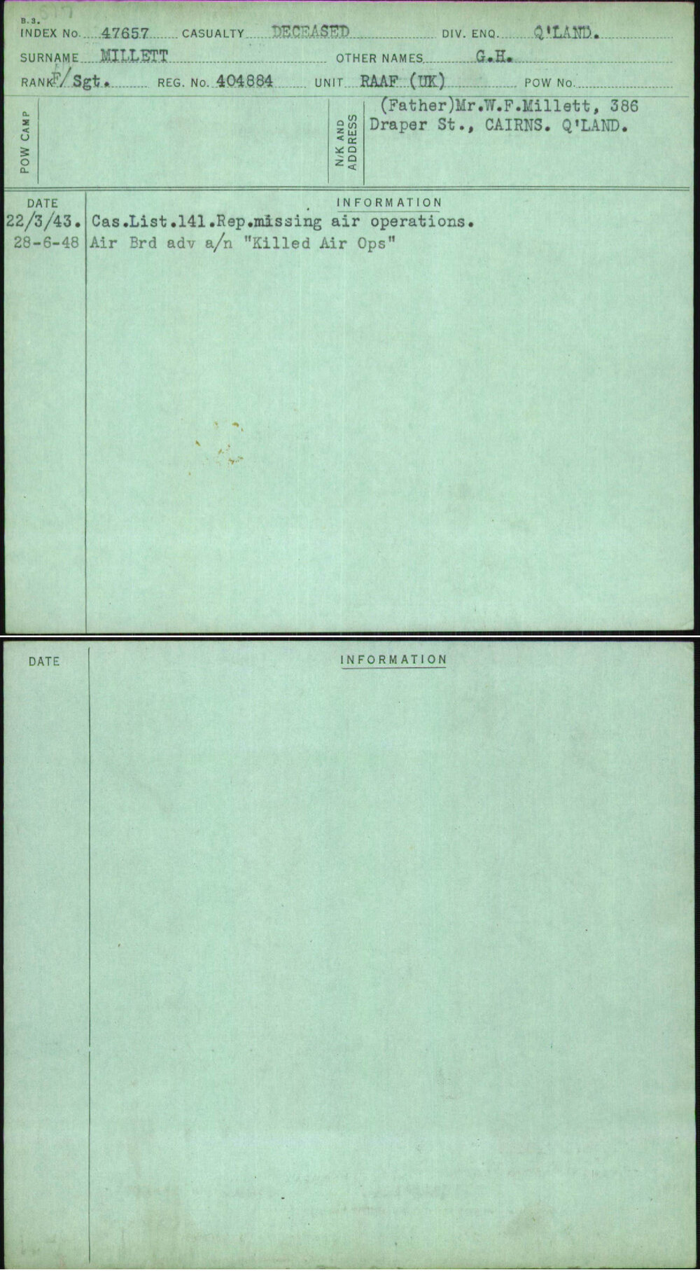 Millett, G H, 404884