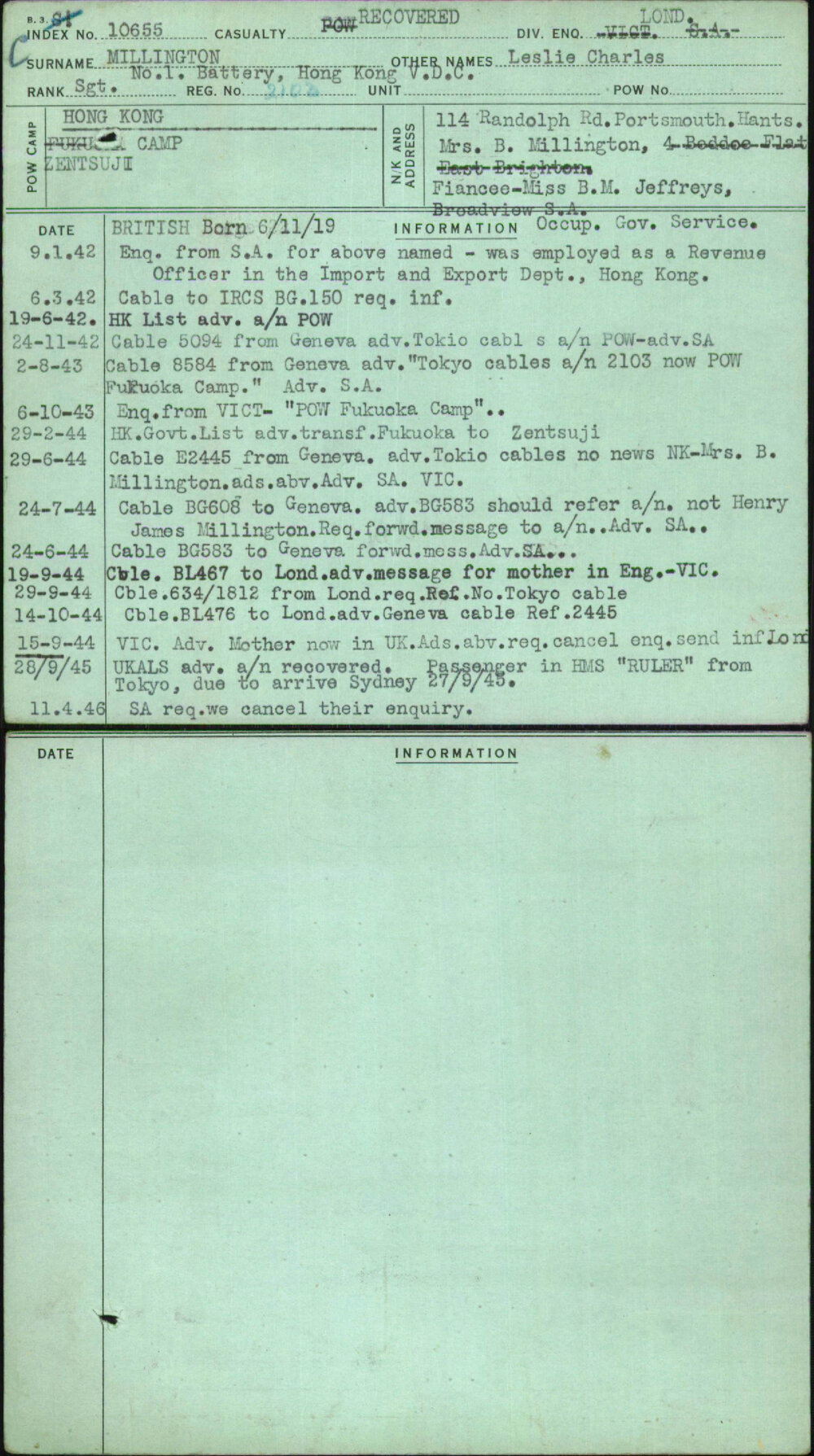 Millington, Leslie Charles, 2103