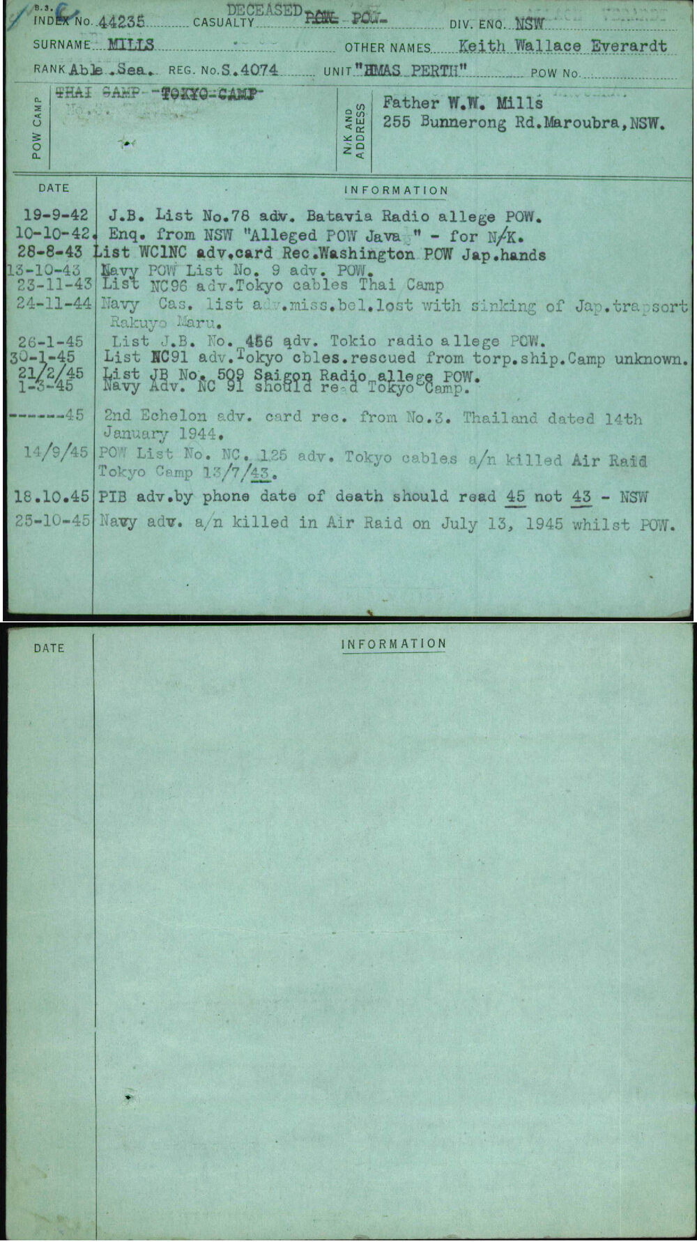 Mills, Keith Wallace Everardt, S4074