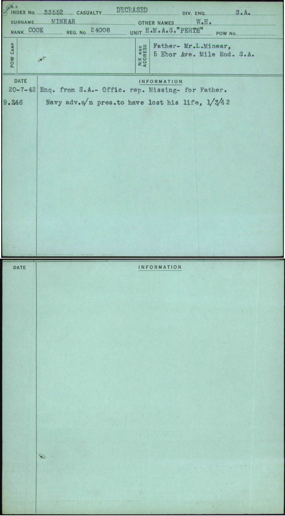 Minear, W H, 24008