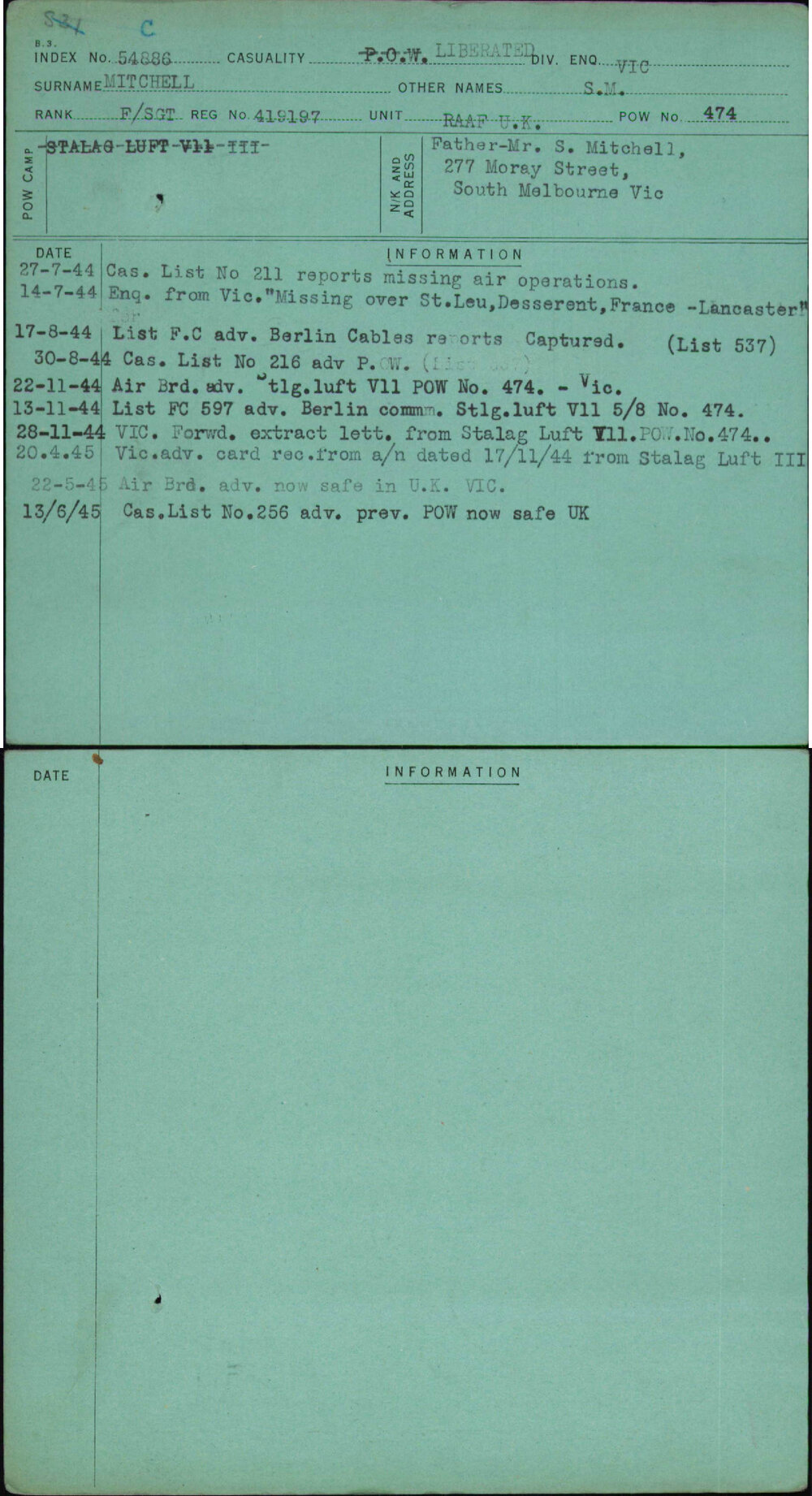 Mitchell, S M, 419197