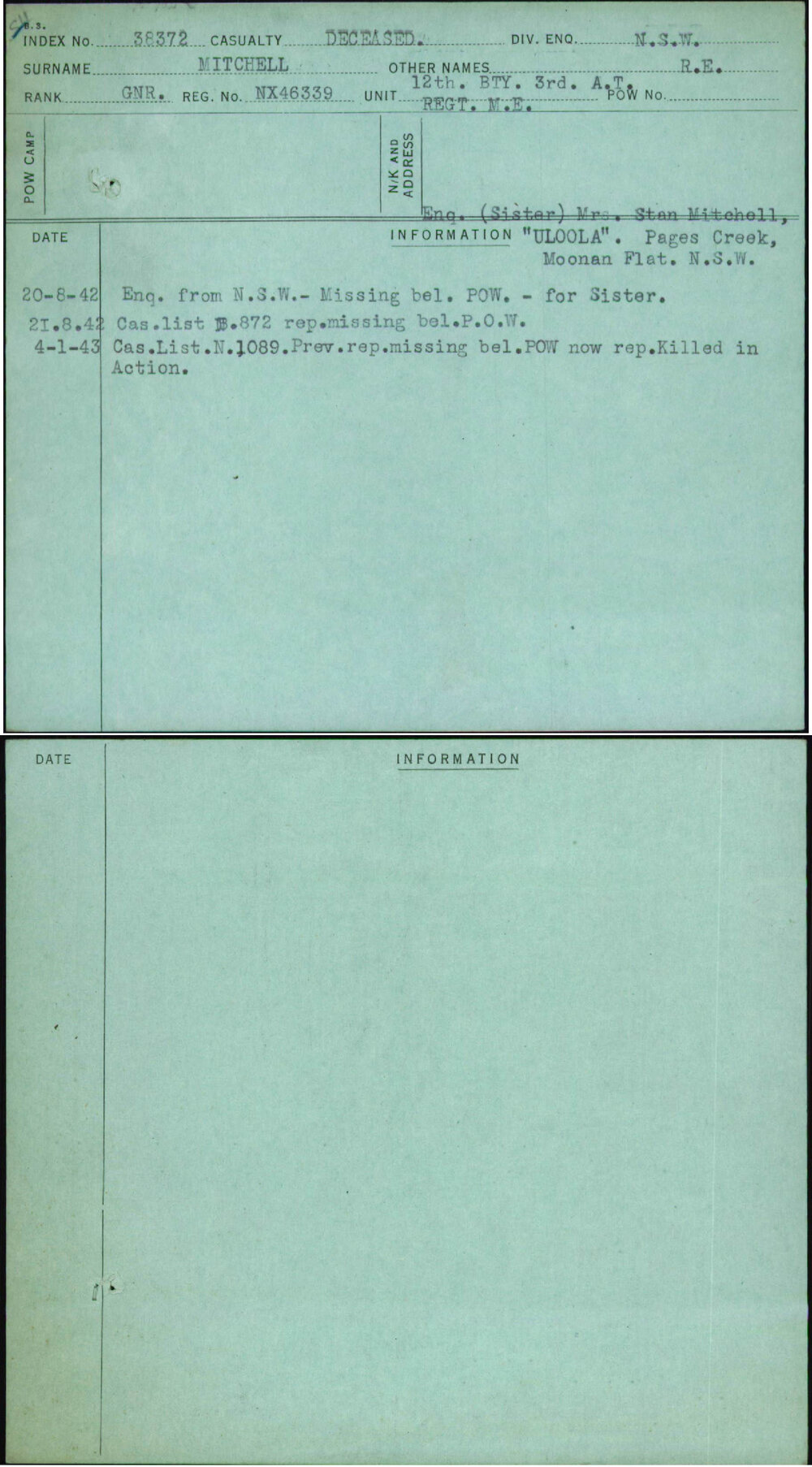 Mitchell, R E, NX46339